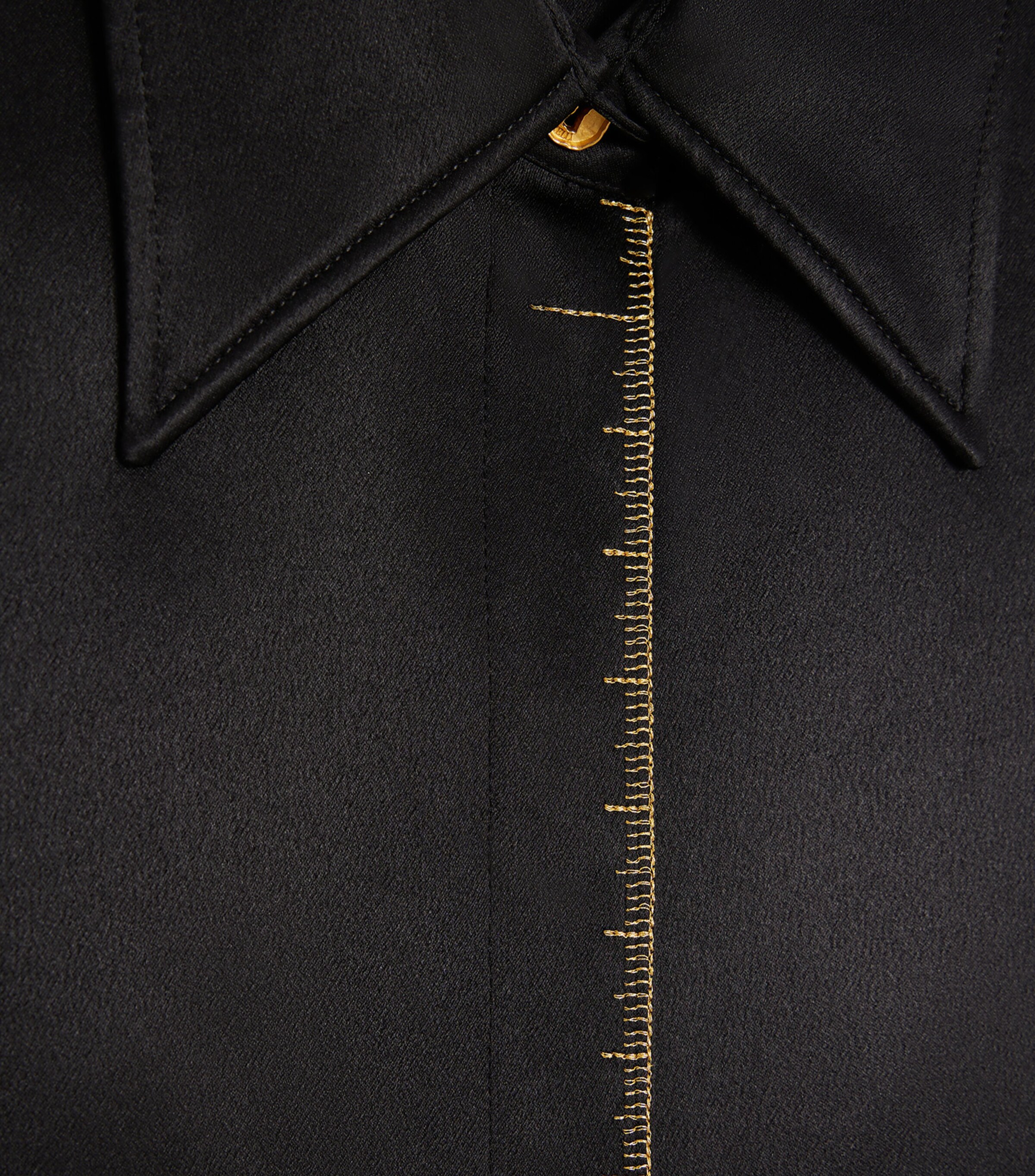 Schiaparelli Womens Silk Measuring Tape Shirt Black Image 4