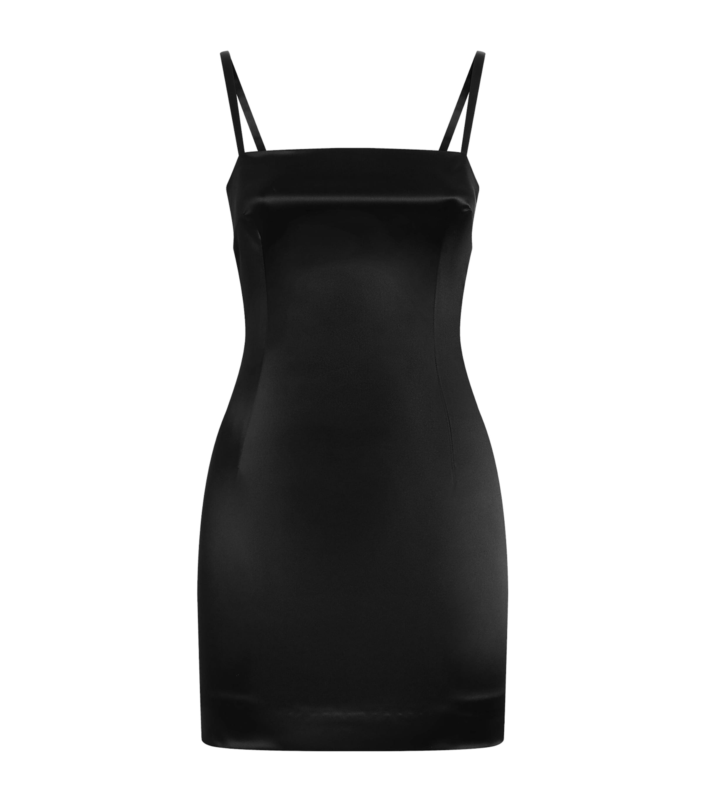 Dolce & Gabbana Satin Mini Dress In Black