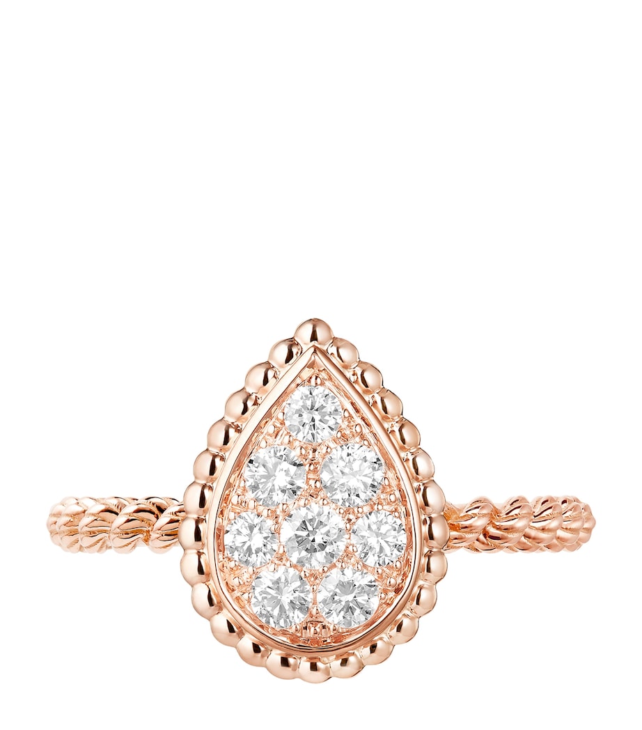 Boucheron Small Rose Gold and Diamond Serpent Bohème Motif Ring Rose Gold Image 3