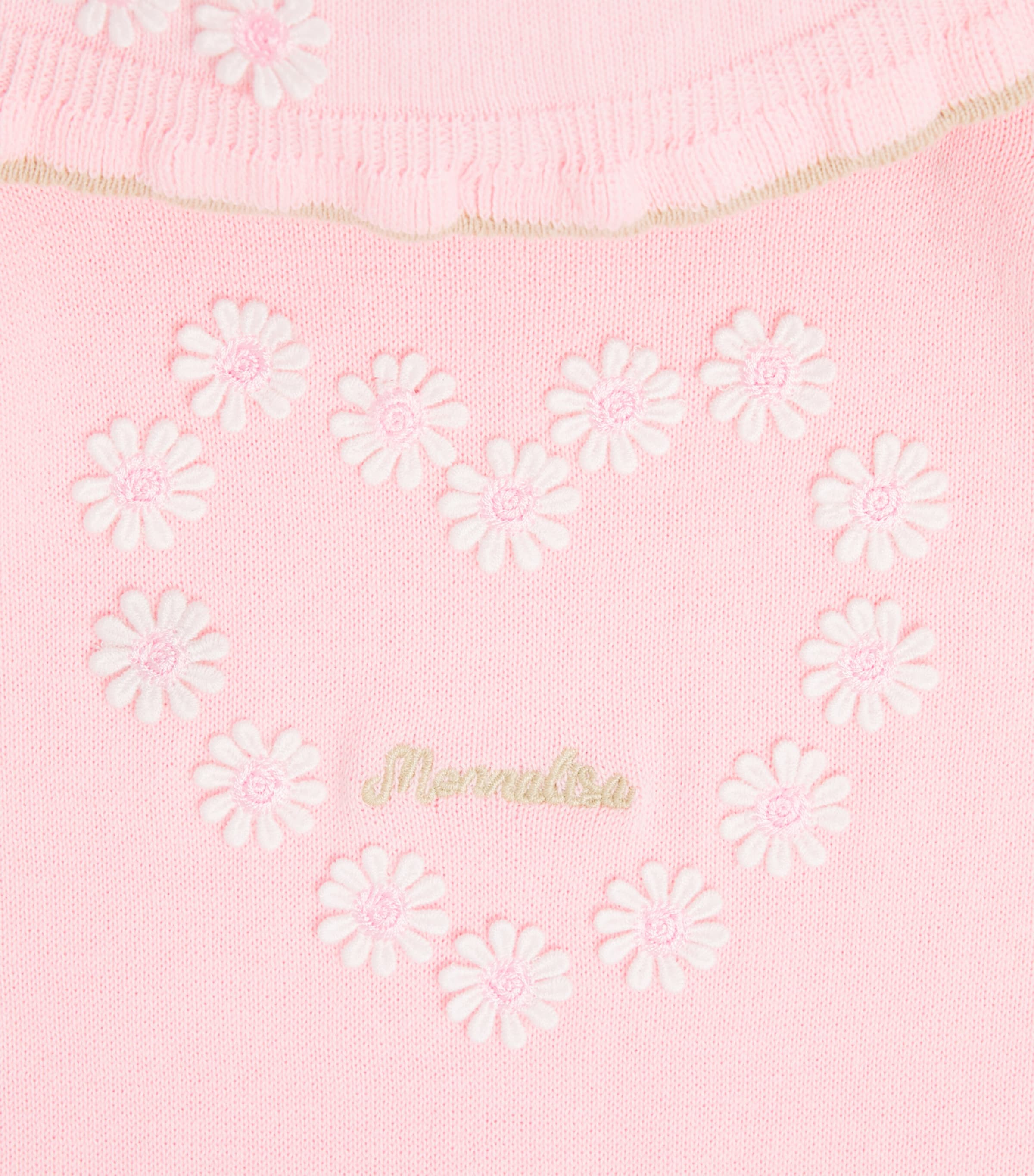 Monnalisa Knitted All-In-One and Hat Set (1-6 Months) Pink Fairytale Image 3