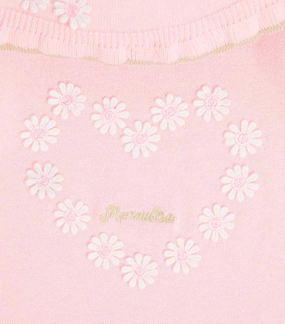Monnalisa Knitted All-In-One and Hat Set (1-6 Months) Pink Fairytale Image 3