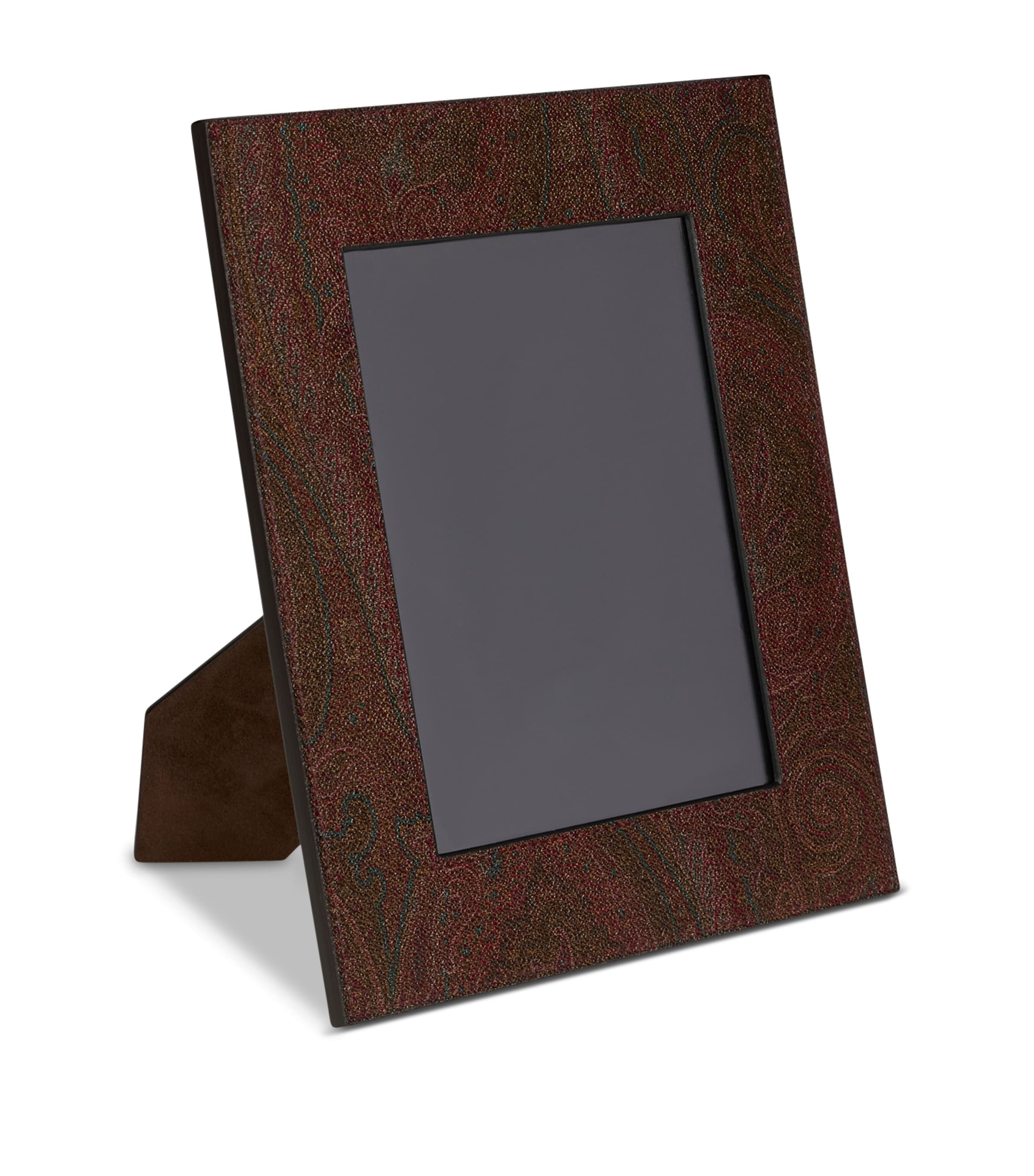 Etro Cotton-blend And Leather Arnica Photo Frame In Red