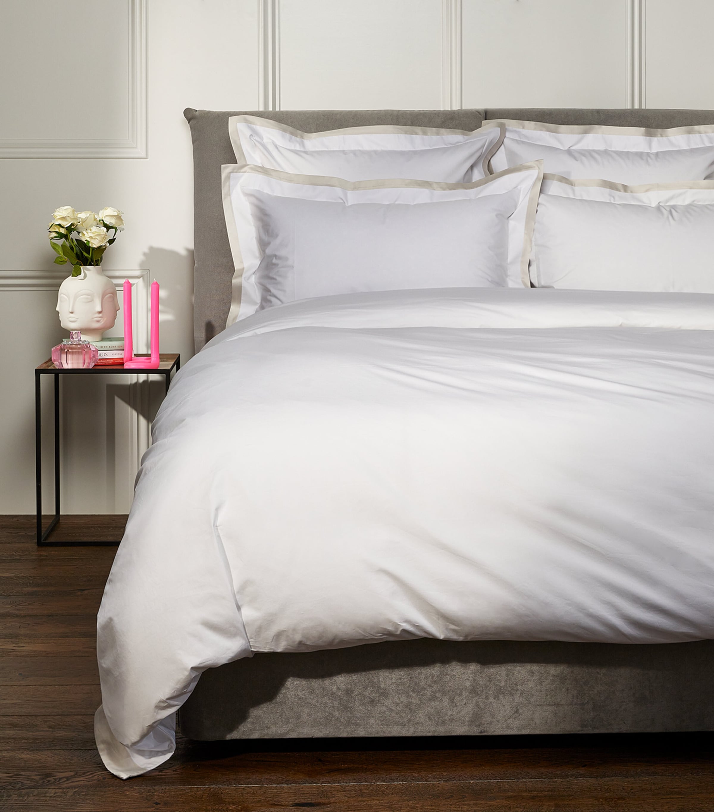 Celso De Lemos Hella King Duvet Cover In White