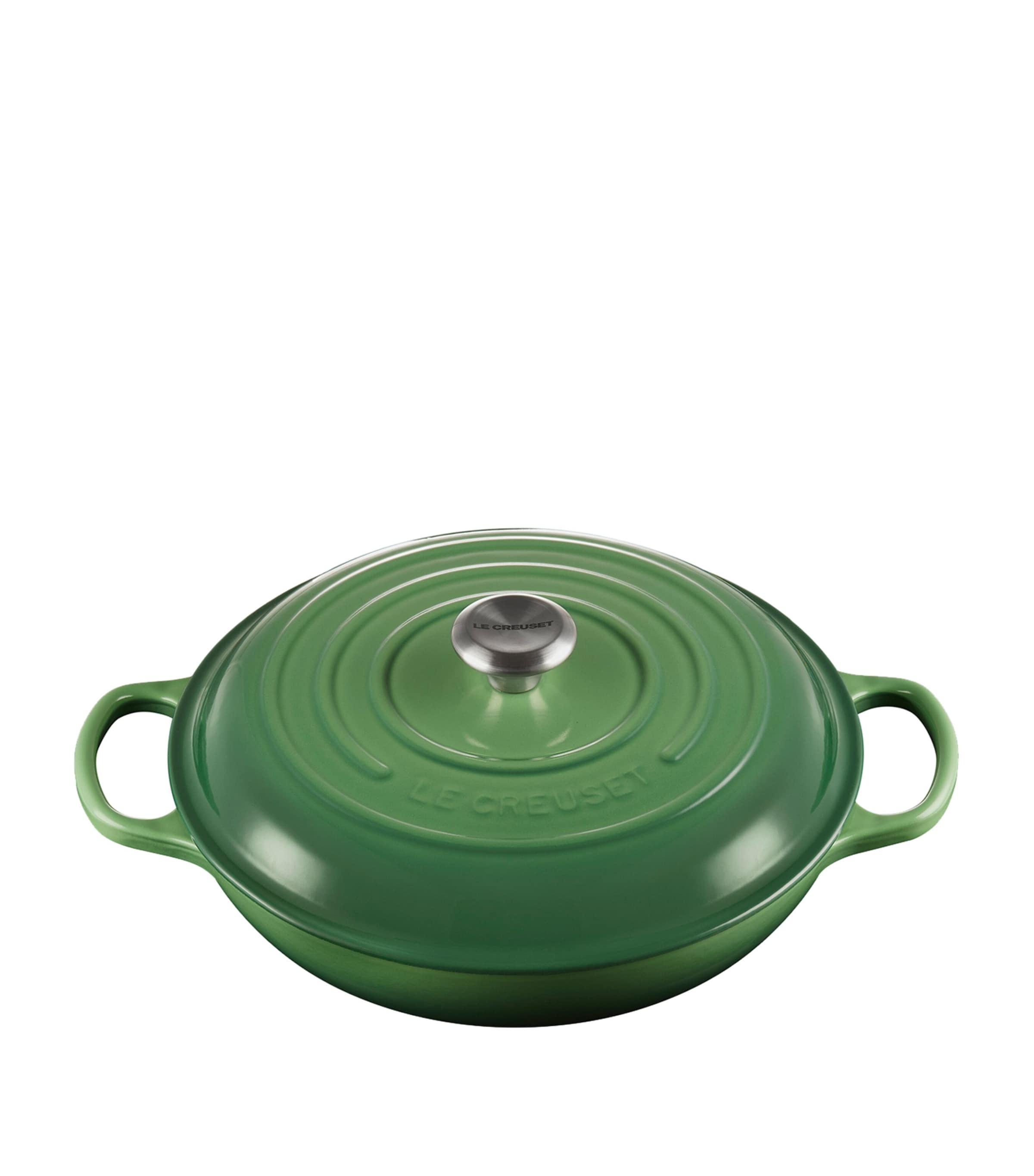 Shop Le Creuset Cast Iron Shallow Casserole Dish In Green