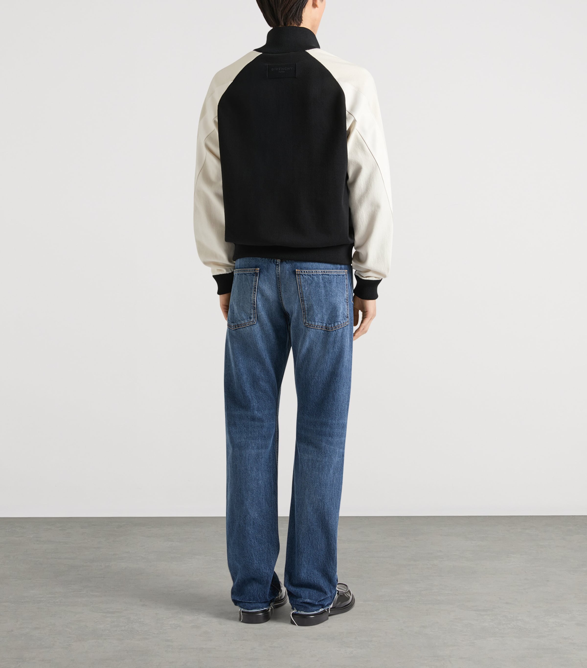 Givenchy Mens Cotton and Leather Blouson Jacket Image 3