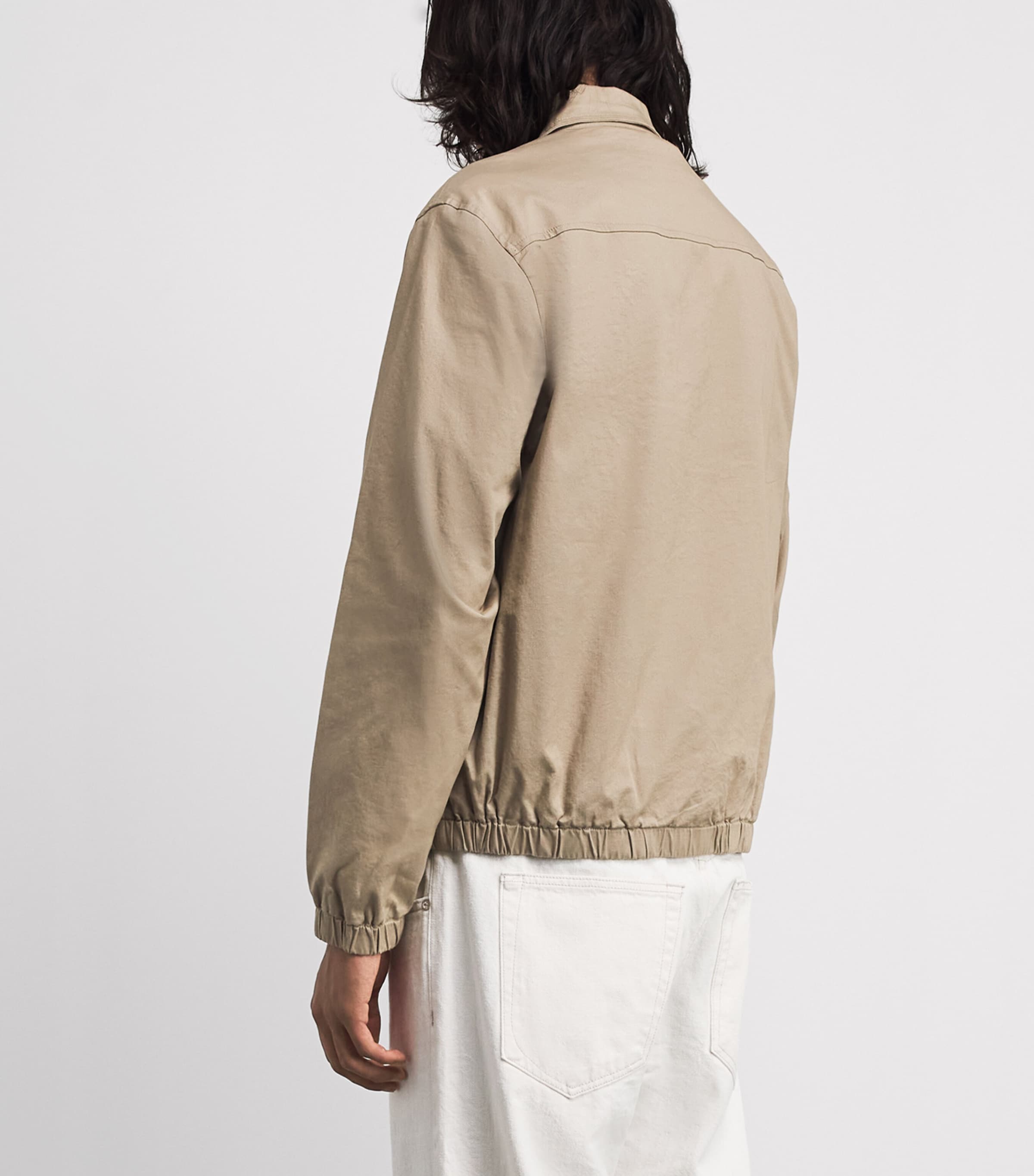 Rag & Bone Mens Stretch-Cotton Harrington Jacket Warm Taupe Image 5