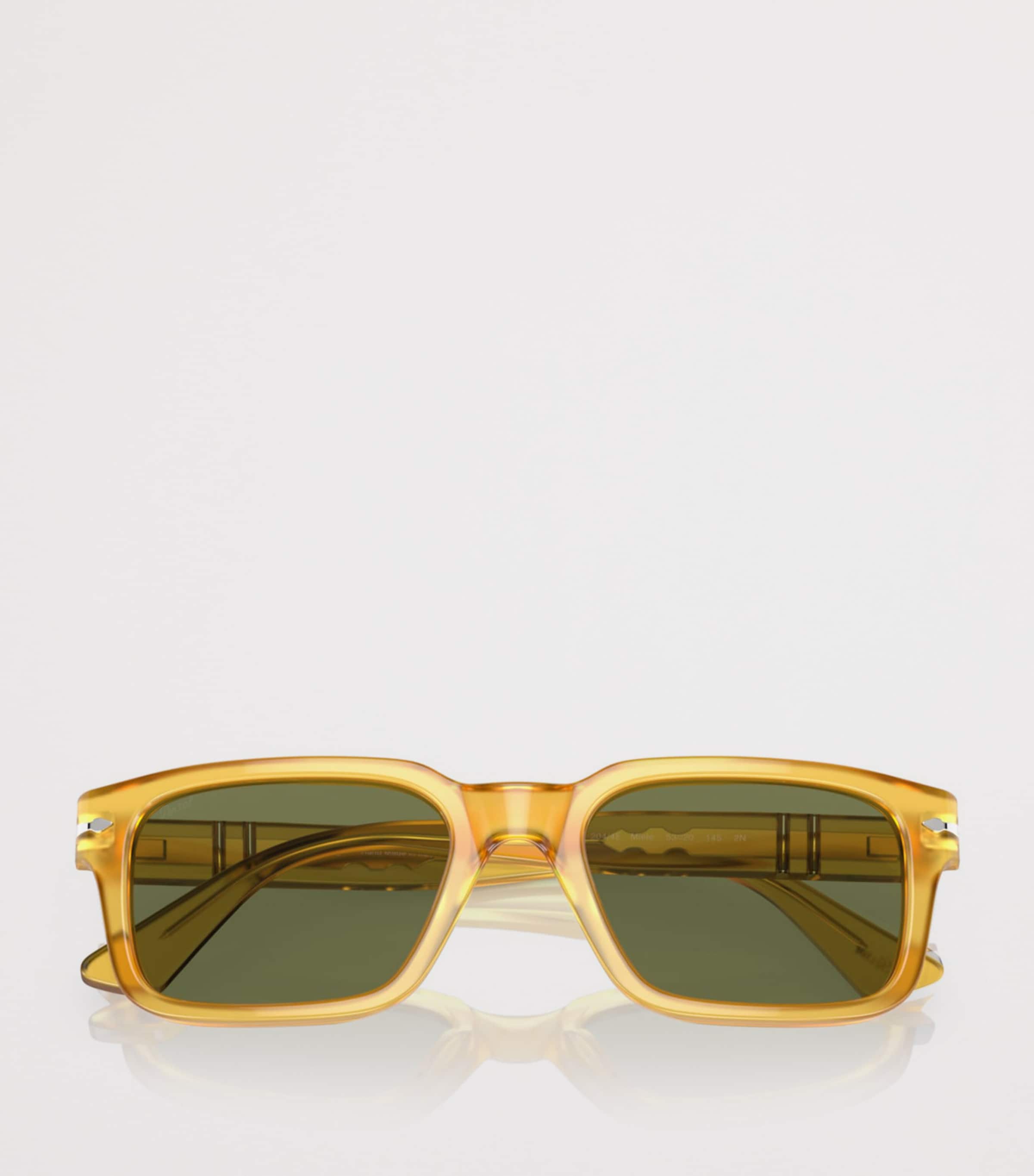 Persol Acetate Rectangle Sunglasses Beige Image 5