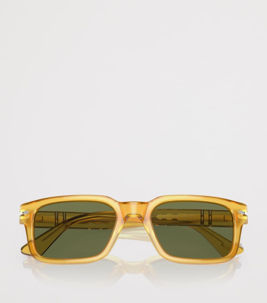 Persol Acetate Rectangle Sunglasses Beige Image 5