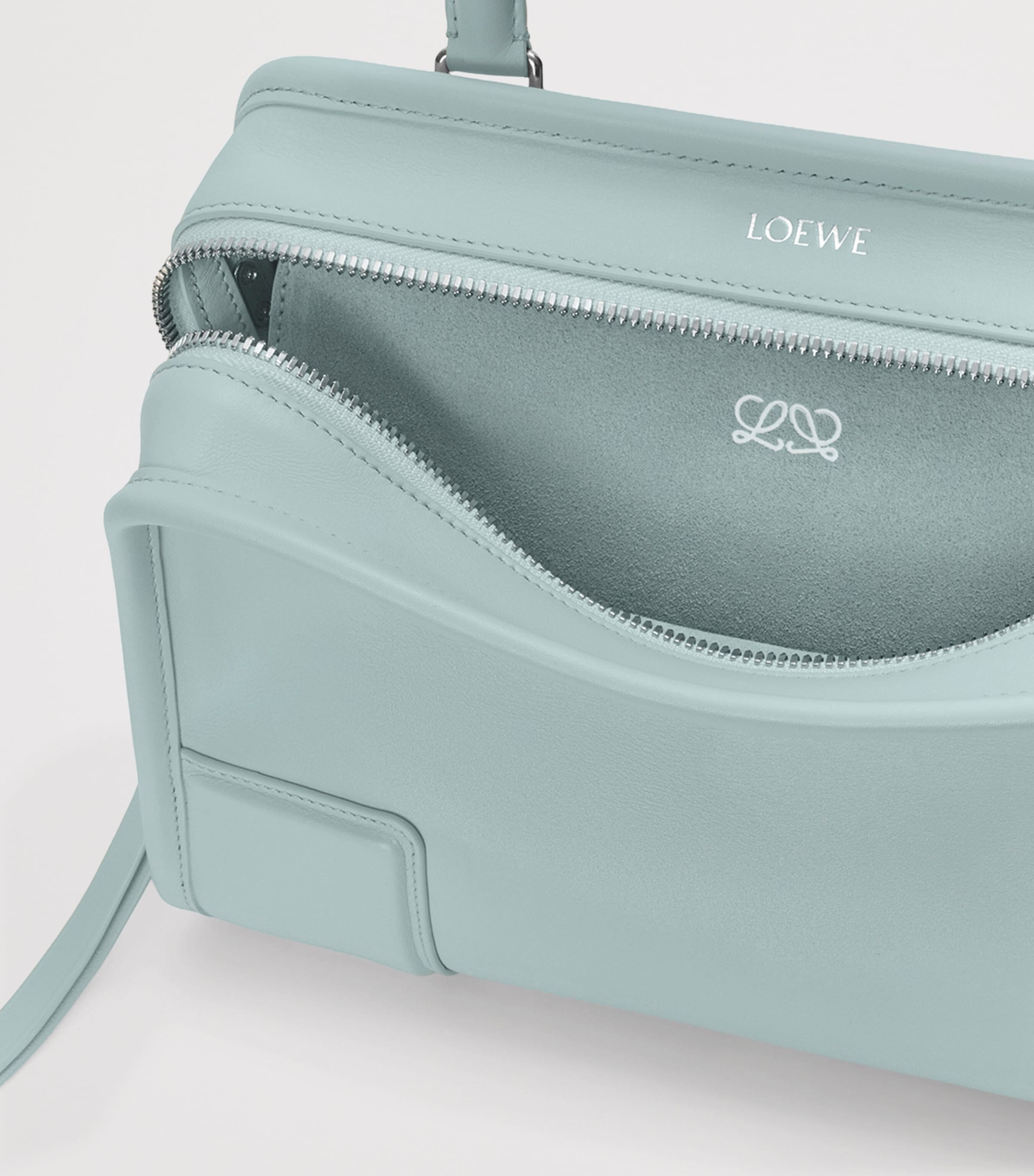 LOEWE Small Leather Amazona 180 Top-Handle Bag Mineral Mist Image 8