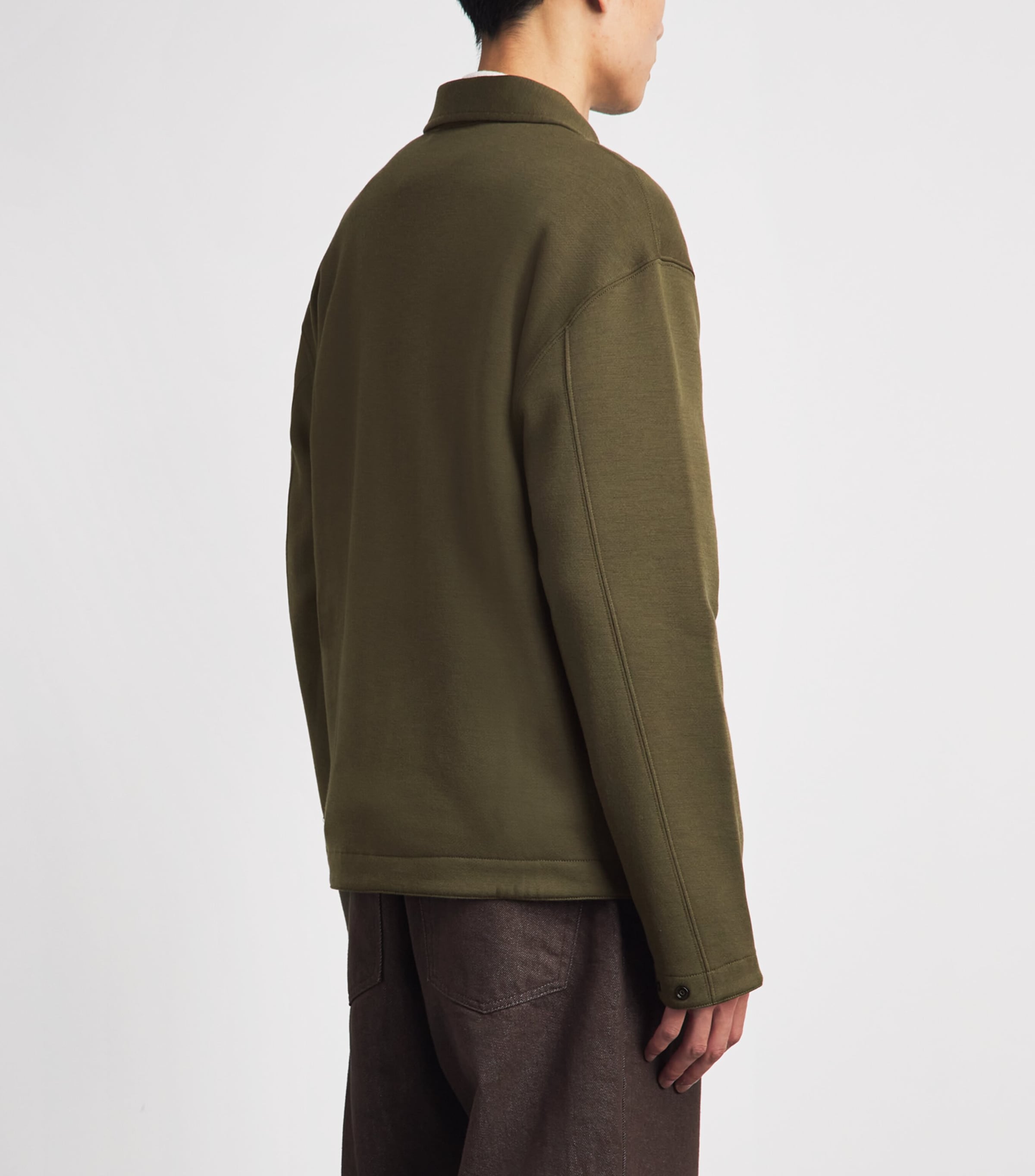 Stone Island Mens GHOST PIECE Wool-Cotton Zip-Up Cardigan Image 5