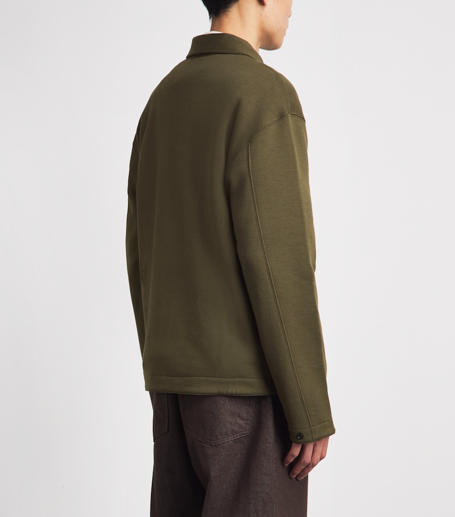 Stone Island Mens GHOST PIECE Wool-Cotton Zip-Up Cardigan Image 5
