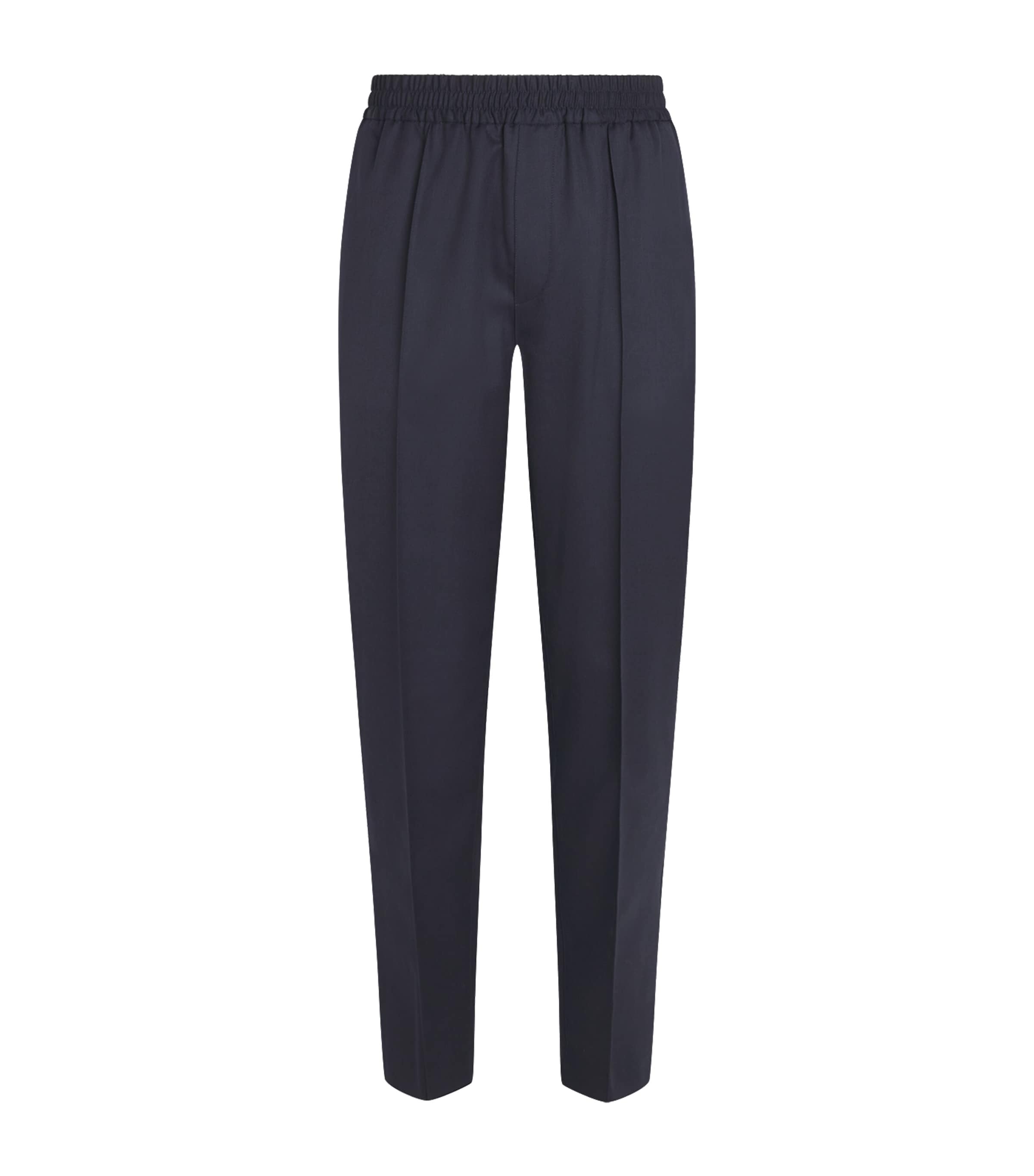 Apc Wool Tapered Trousers In Blue