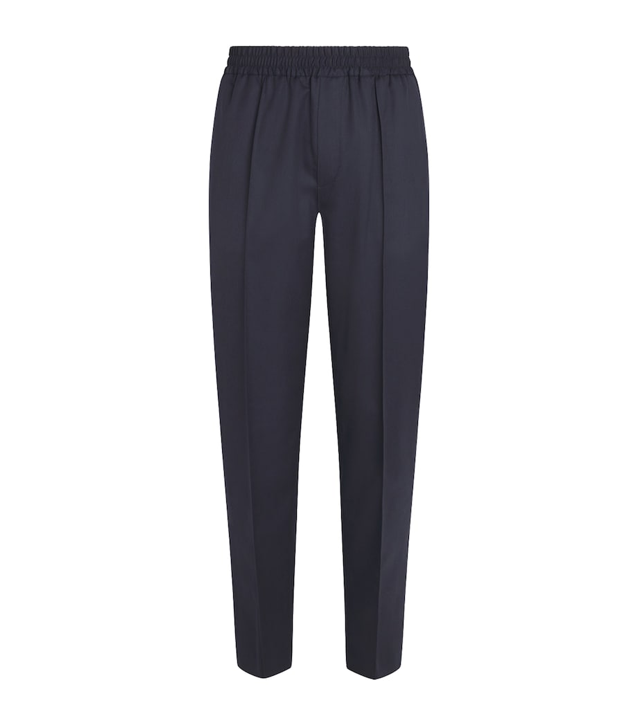 Wool Tapered Trousers IAK DARK NAVY Image 1