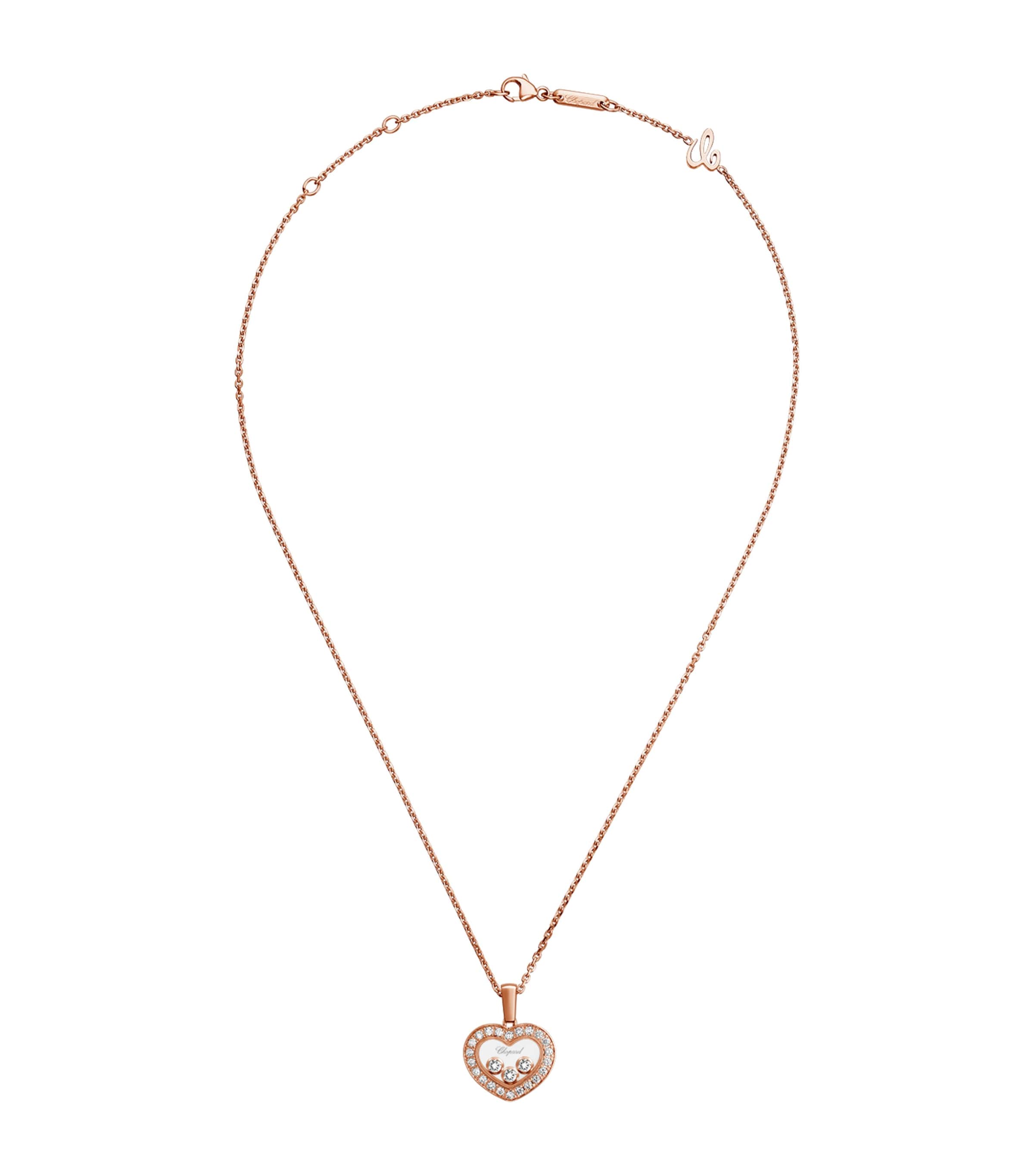 Rose Gold and Diamond Happy Diamonds Icons Necklace 18K ROSE GOLD Image 2