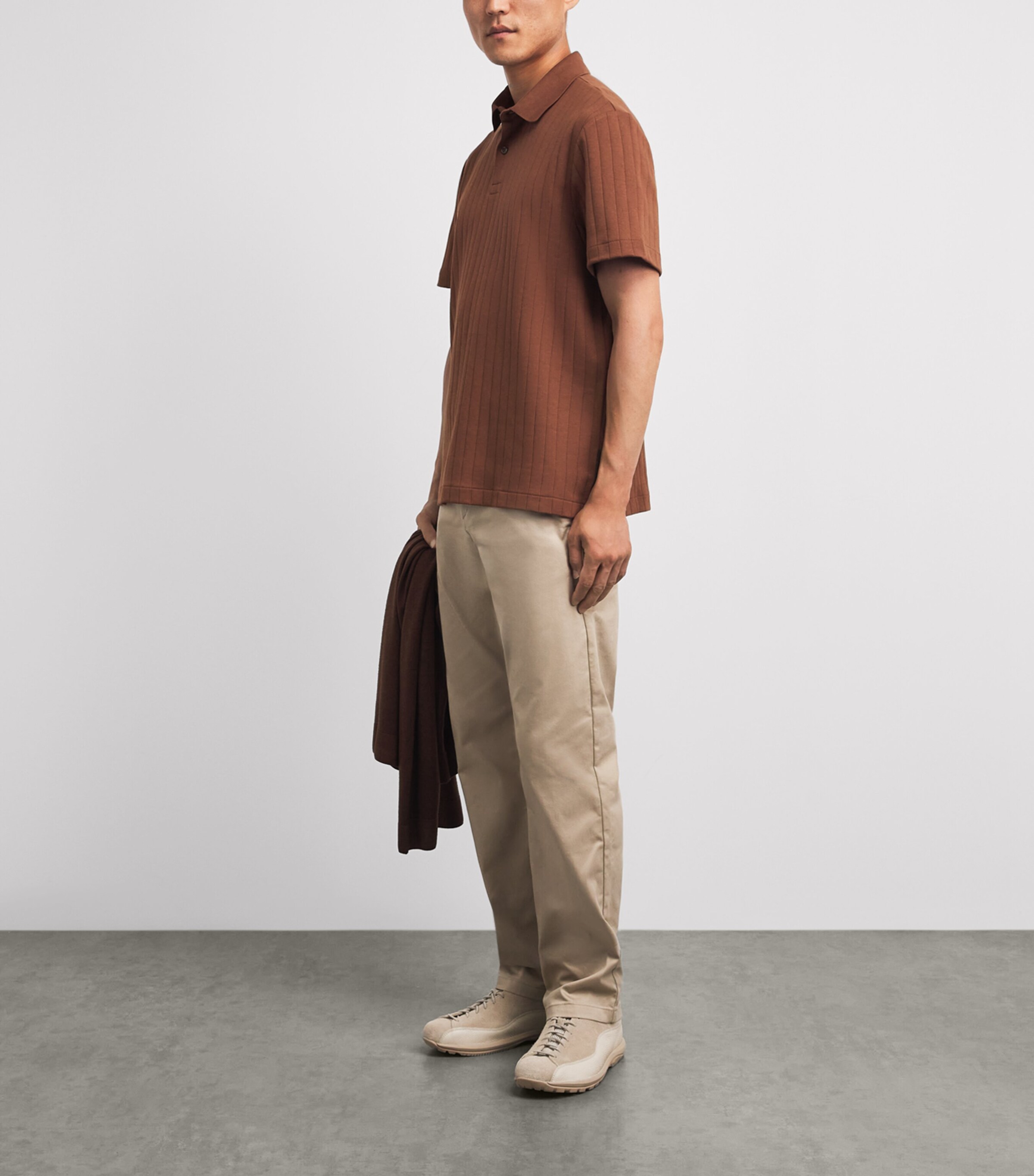 Bogner Mens Cotton Zane Polo Shirt Brown Image 2