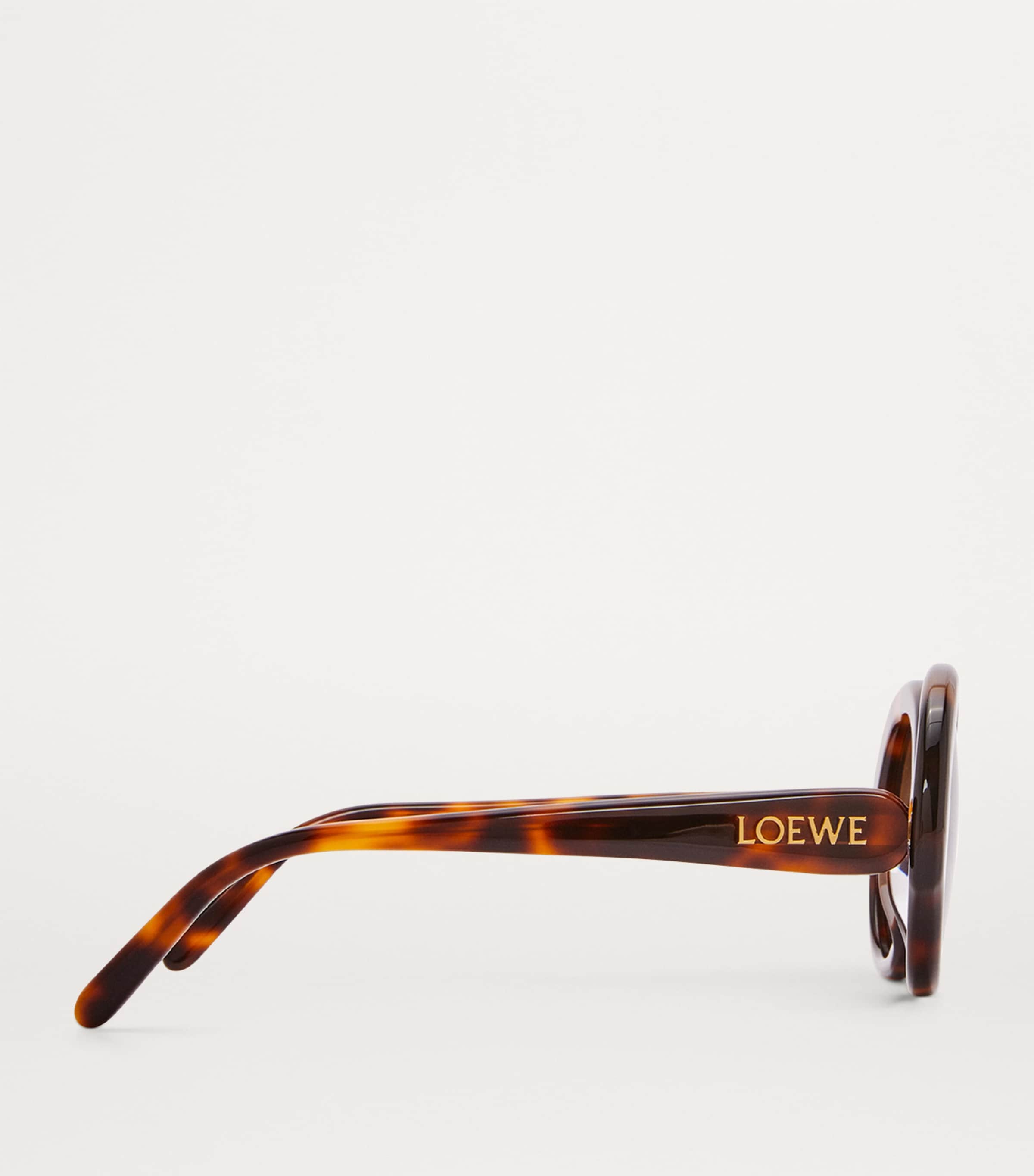 Thin Round Sunglasses HAVANA Image 3