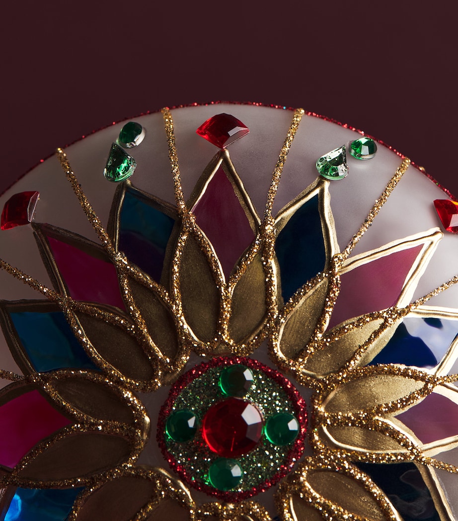Harrods Glass Compass Bauble White Image 2