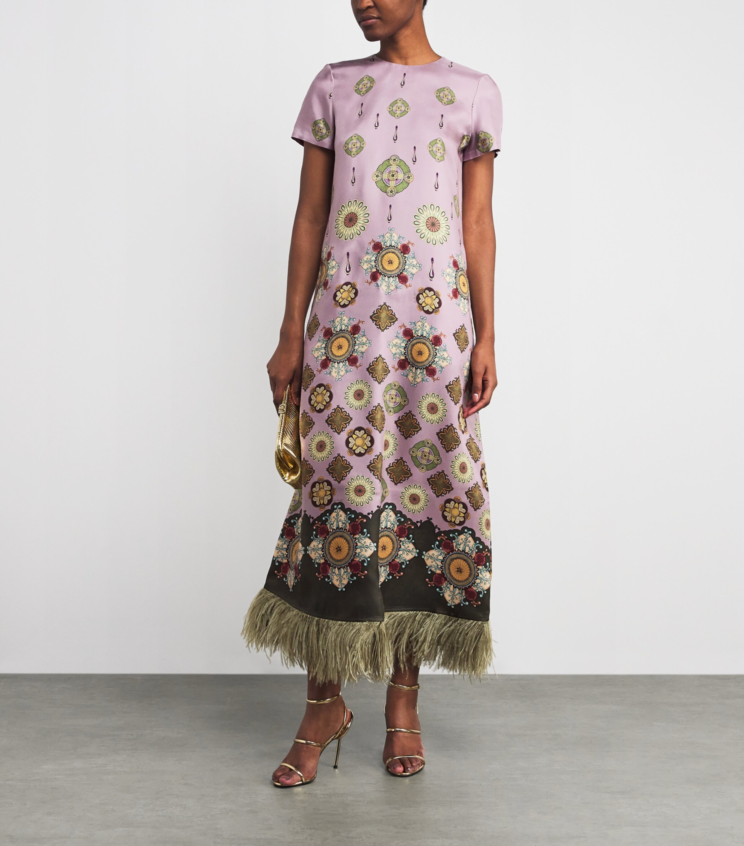 La Doublej Womens Silk Twill Swing Maxi Dress Image 2