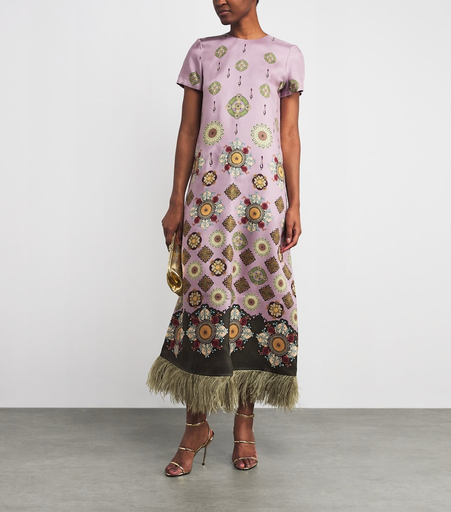 La Doublej Womens Silk Twill Swing Maxi Dress Image 2