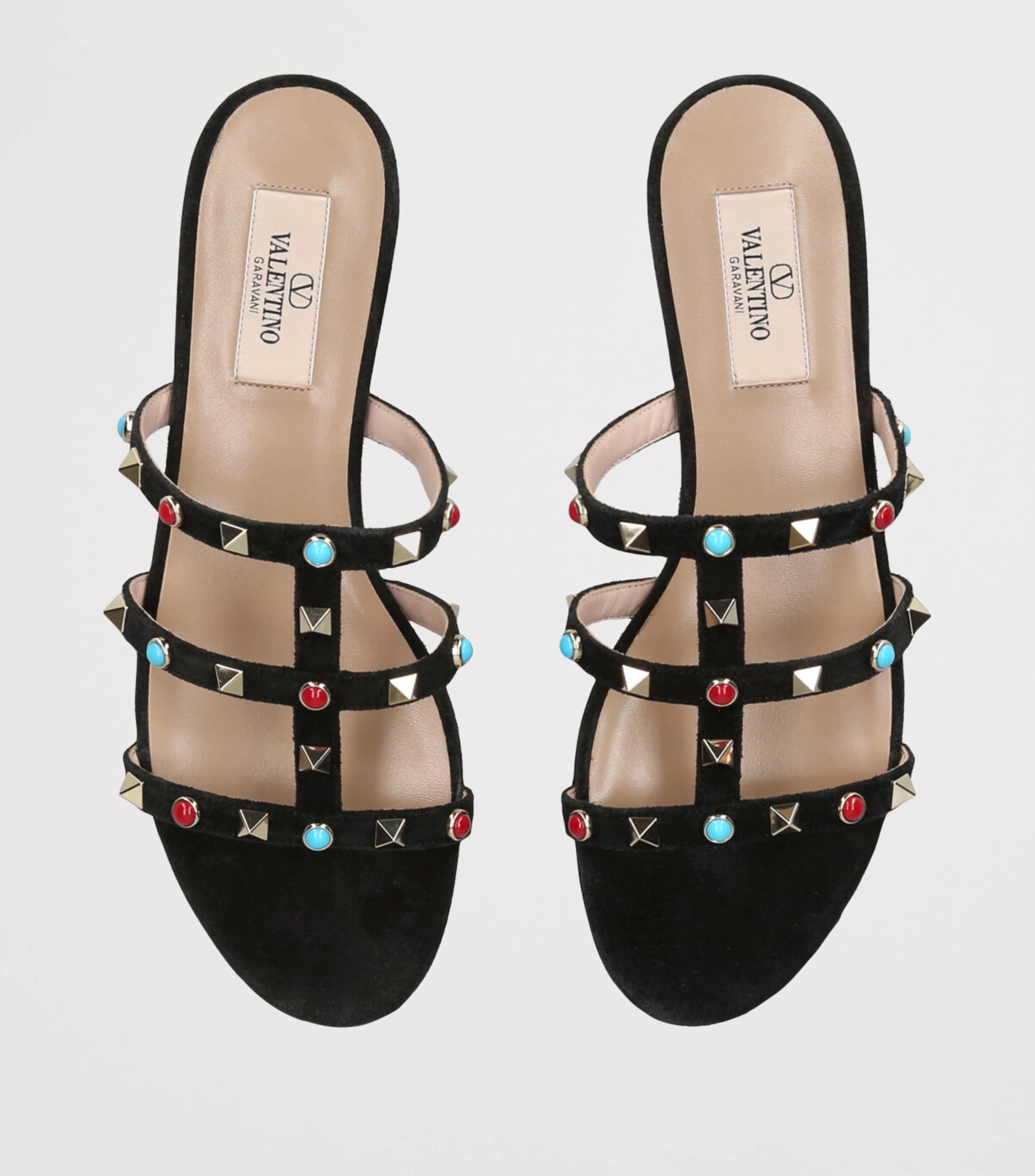 Suede Rockstud Sandals BLACK/COMB Image 4