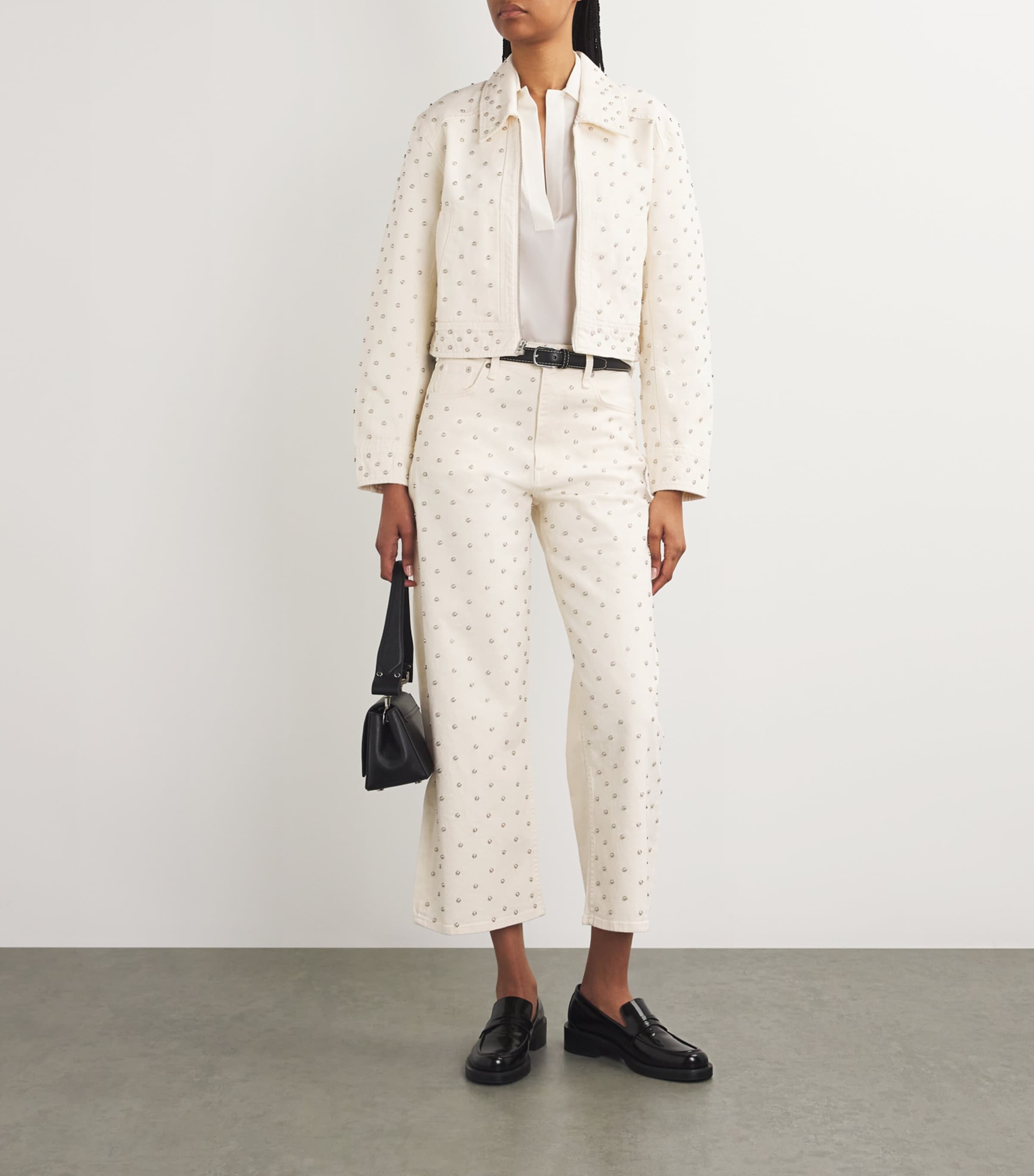 Studded Anya Denim Jacket ECRUPEARL Image 2