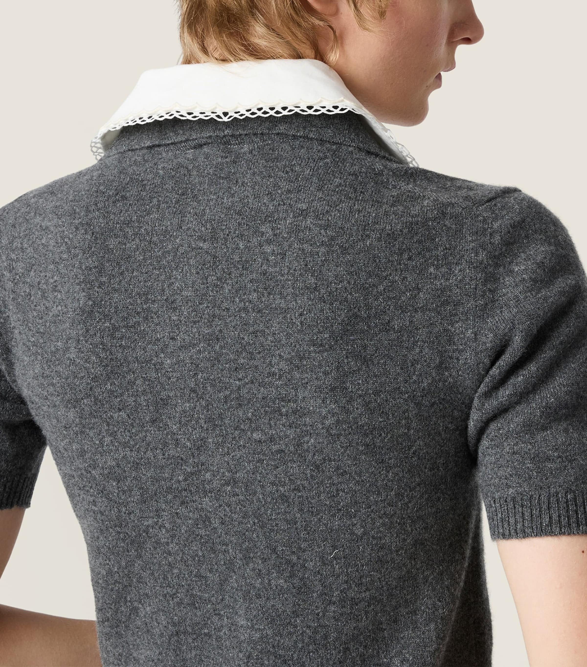 Miu Miu Womens Cashmere Polo Sweater Image 5