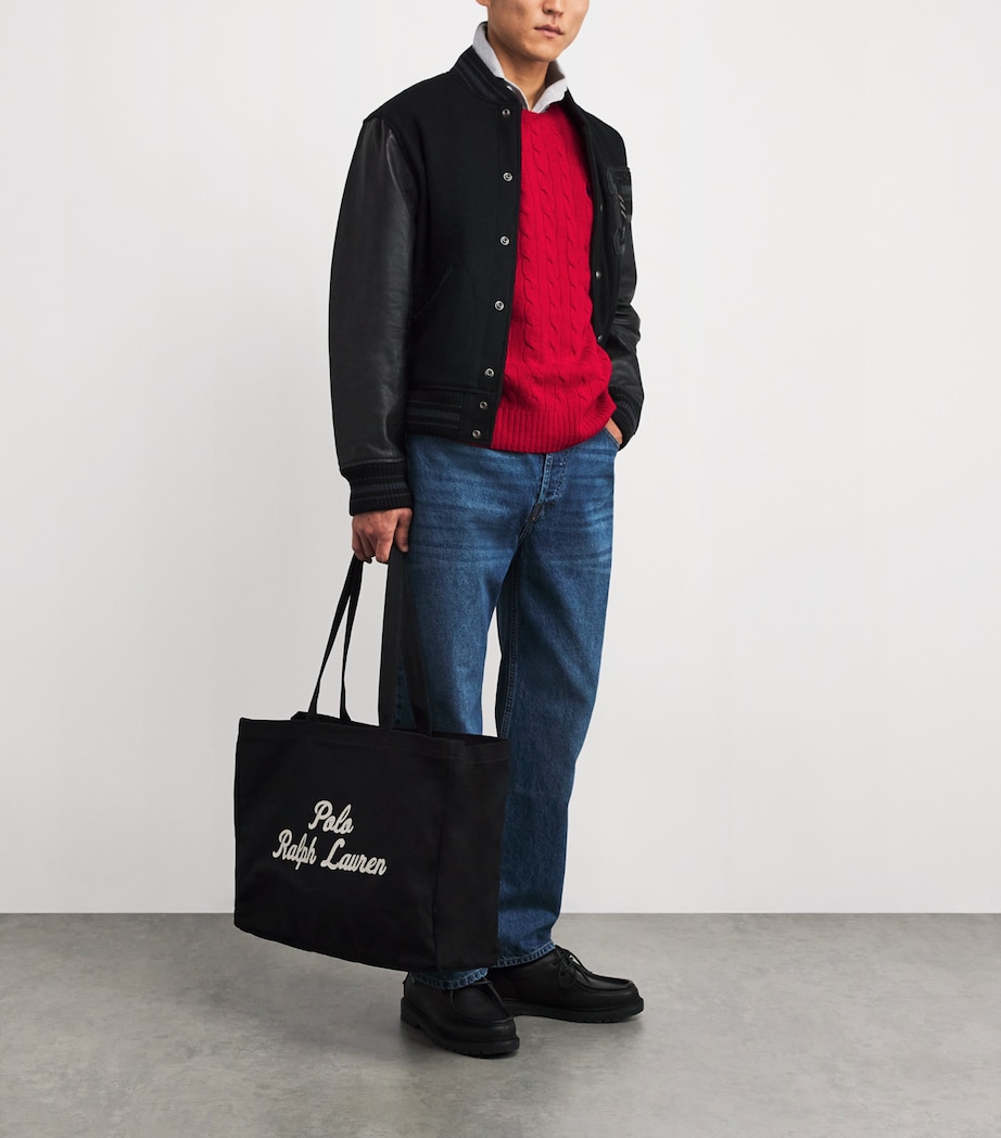 Wool-Cashmere Cable-Knit Sweater RED Image 2