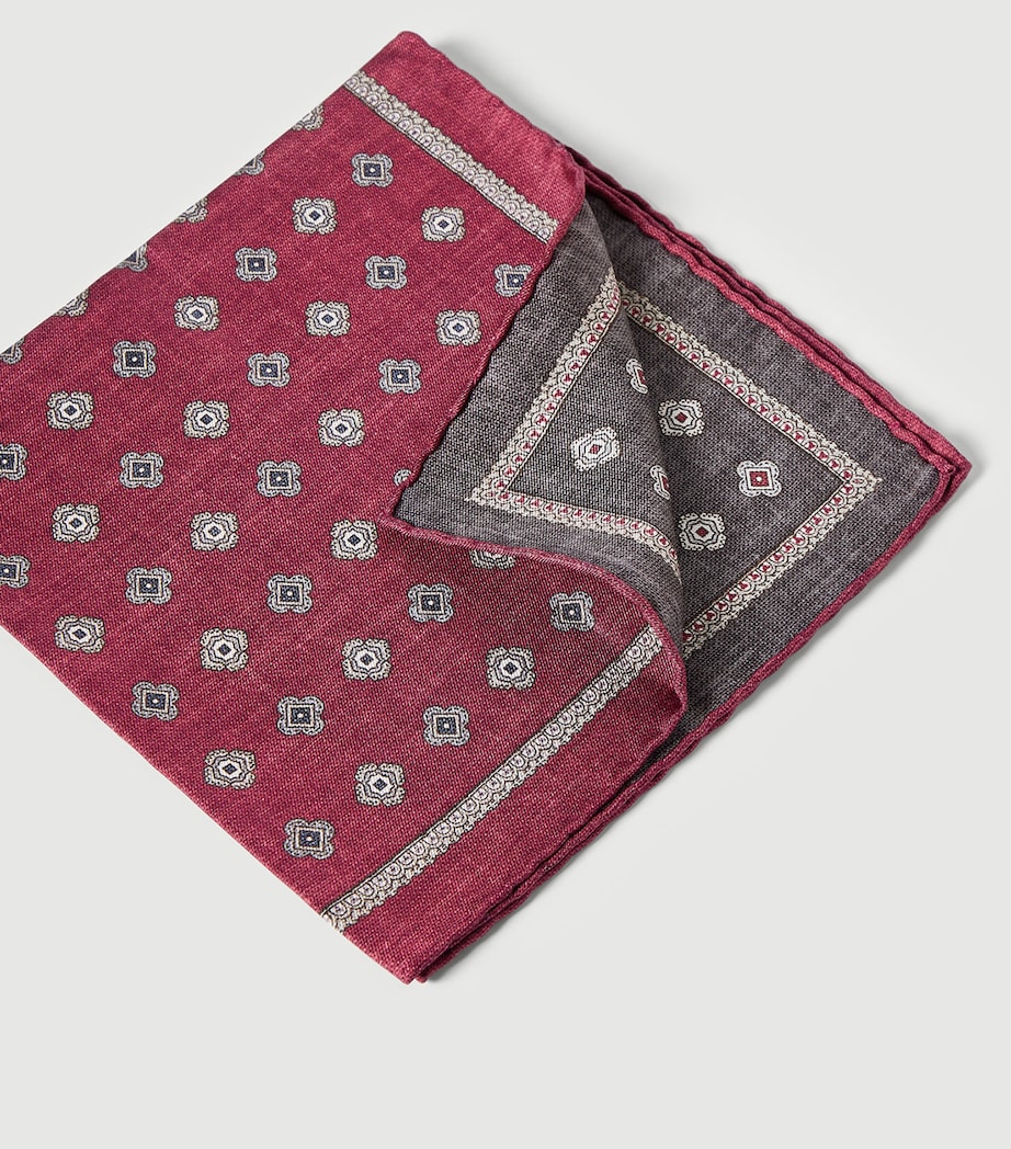 Brunello Cucinelli Silk Medallion Pocket Square Image 3