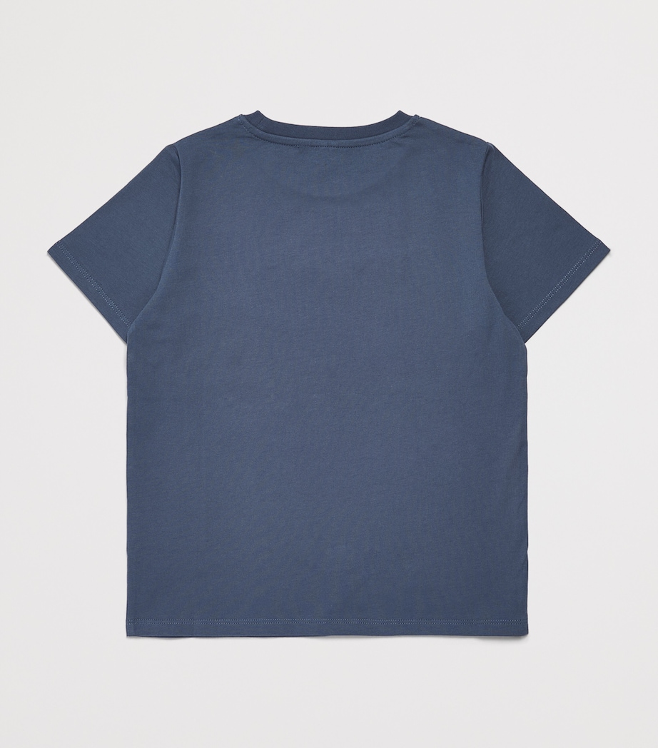 Stella McCartney Kids Cotton Horse T-Shirt (2-14 Years) Air Force Blue Image 2