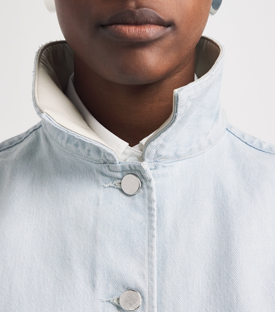 AGOLDE Womens x Maria McManus Oversized Field Jacket Wshed Pale Indigo Image 3