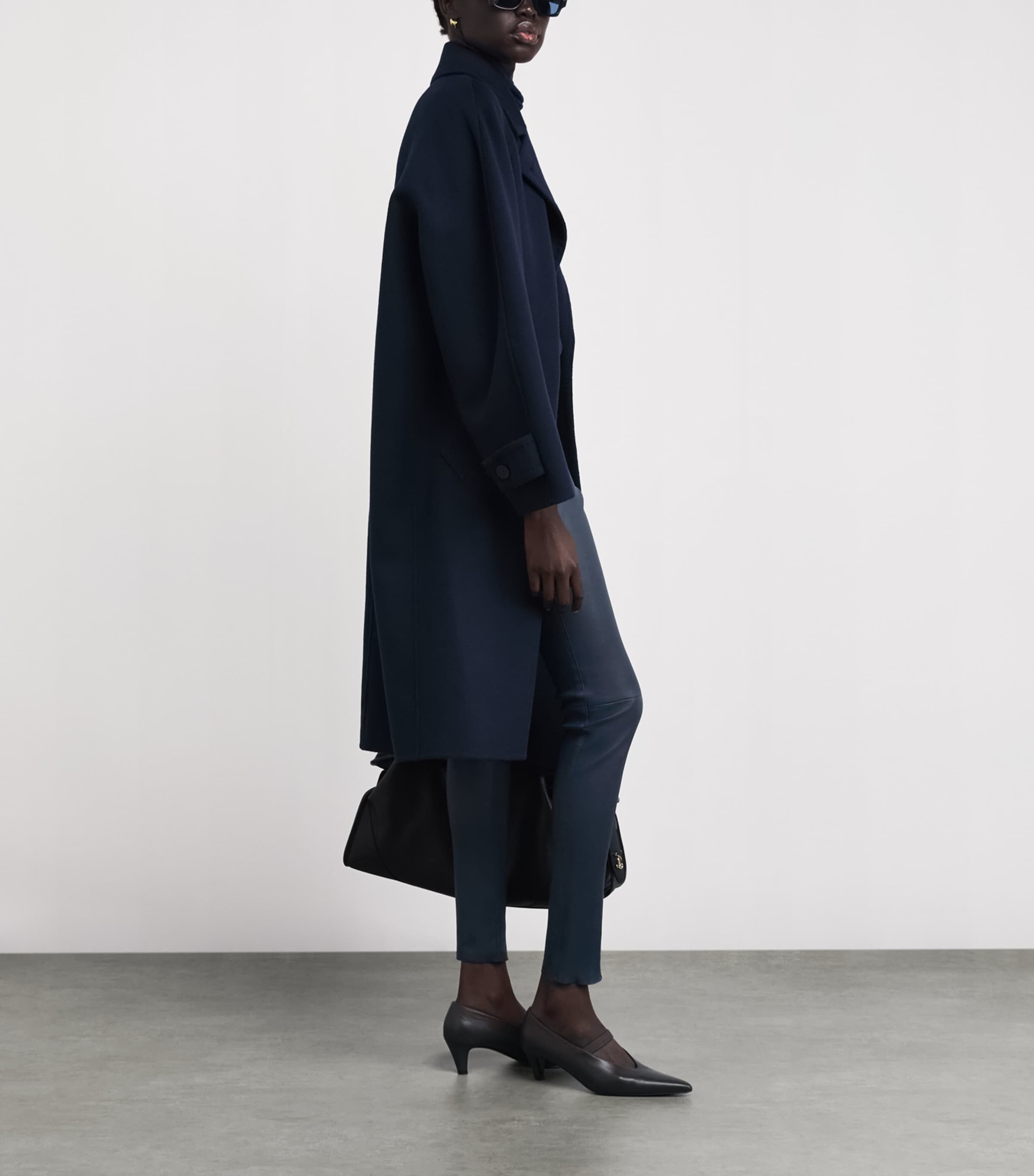 Stretch-Leather Leggings INDIGO Image 2