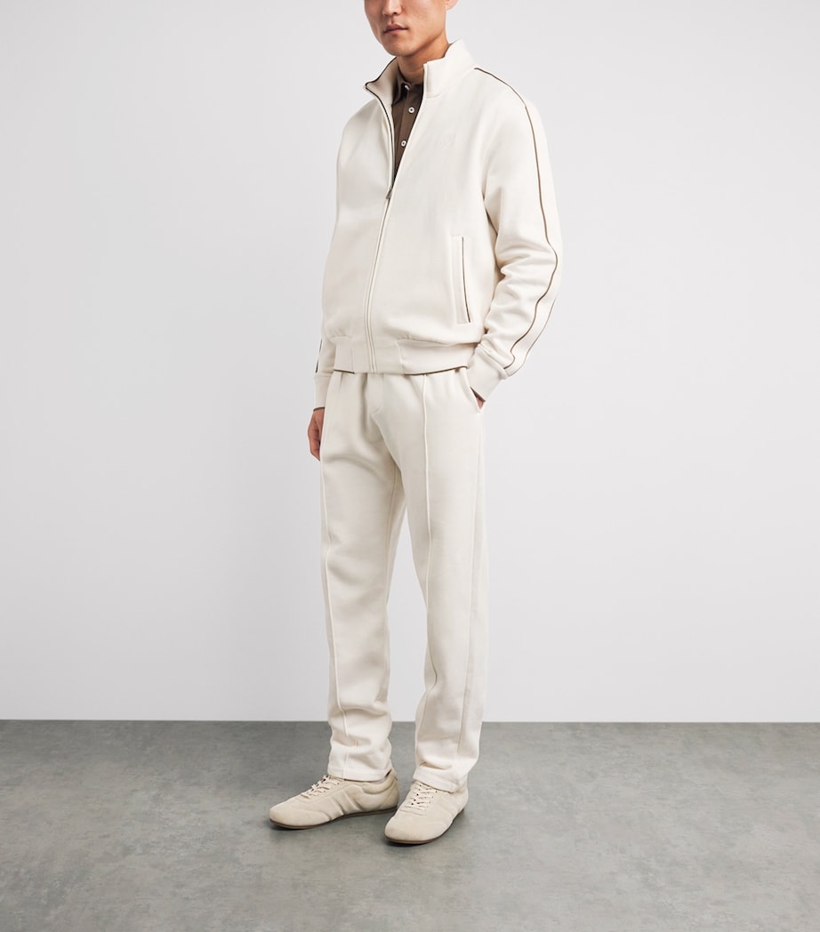 Ralph Lauren Purple Label Mens x Wimbledon Cotton-Cashmere Sweatpants Cream Image 2