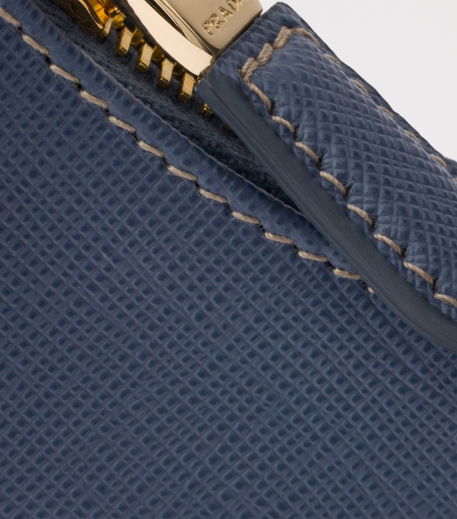 Prada Mini Saffiano Leather Re-Edition 2005 Top-Handle Bag Blue Image 5