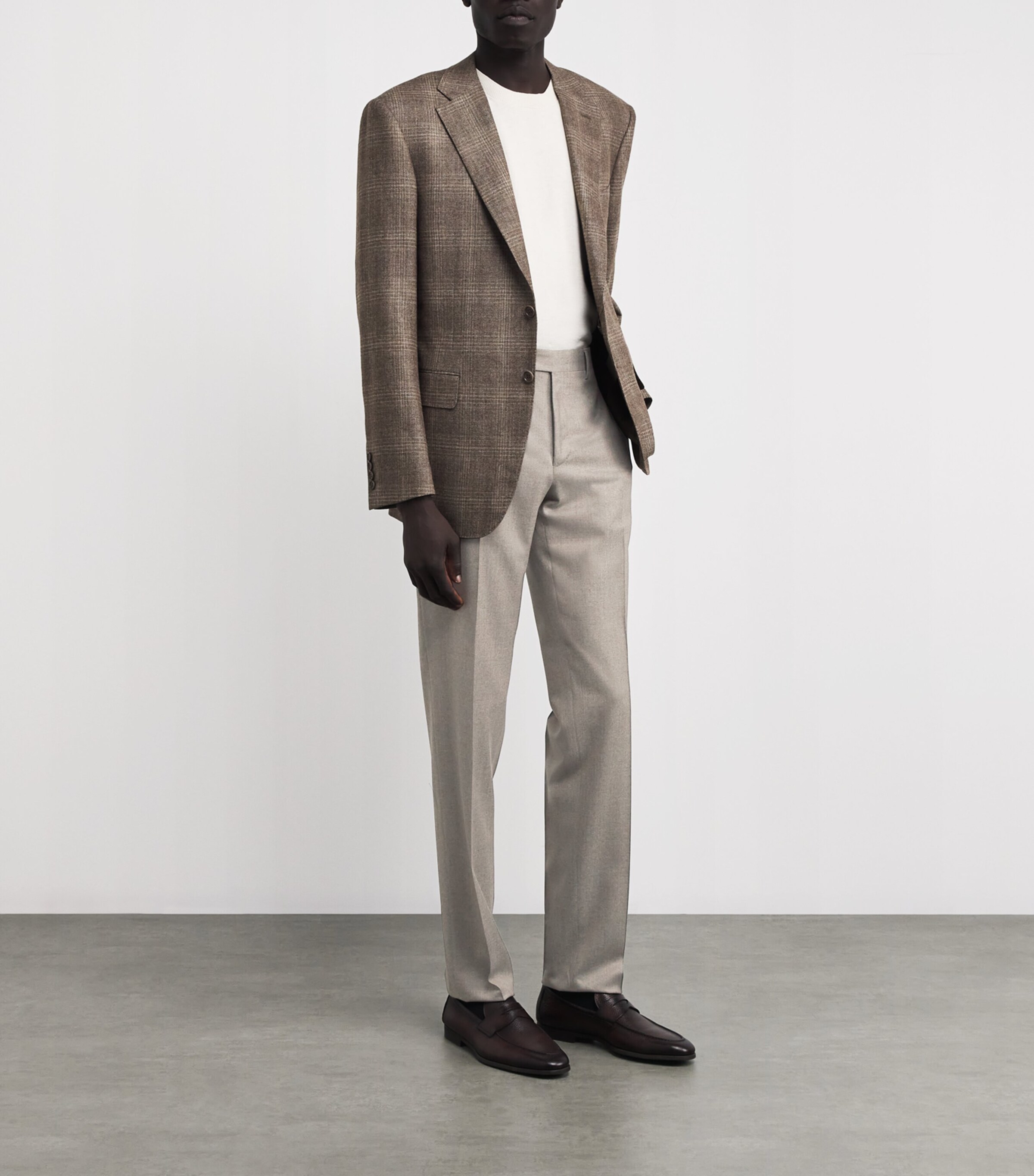 Canali Mens Wool Chinos Image 2