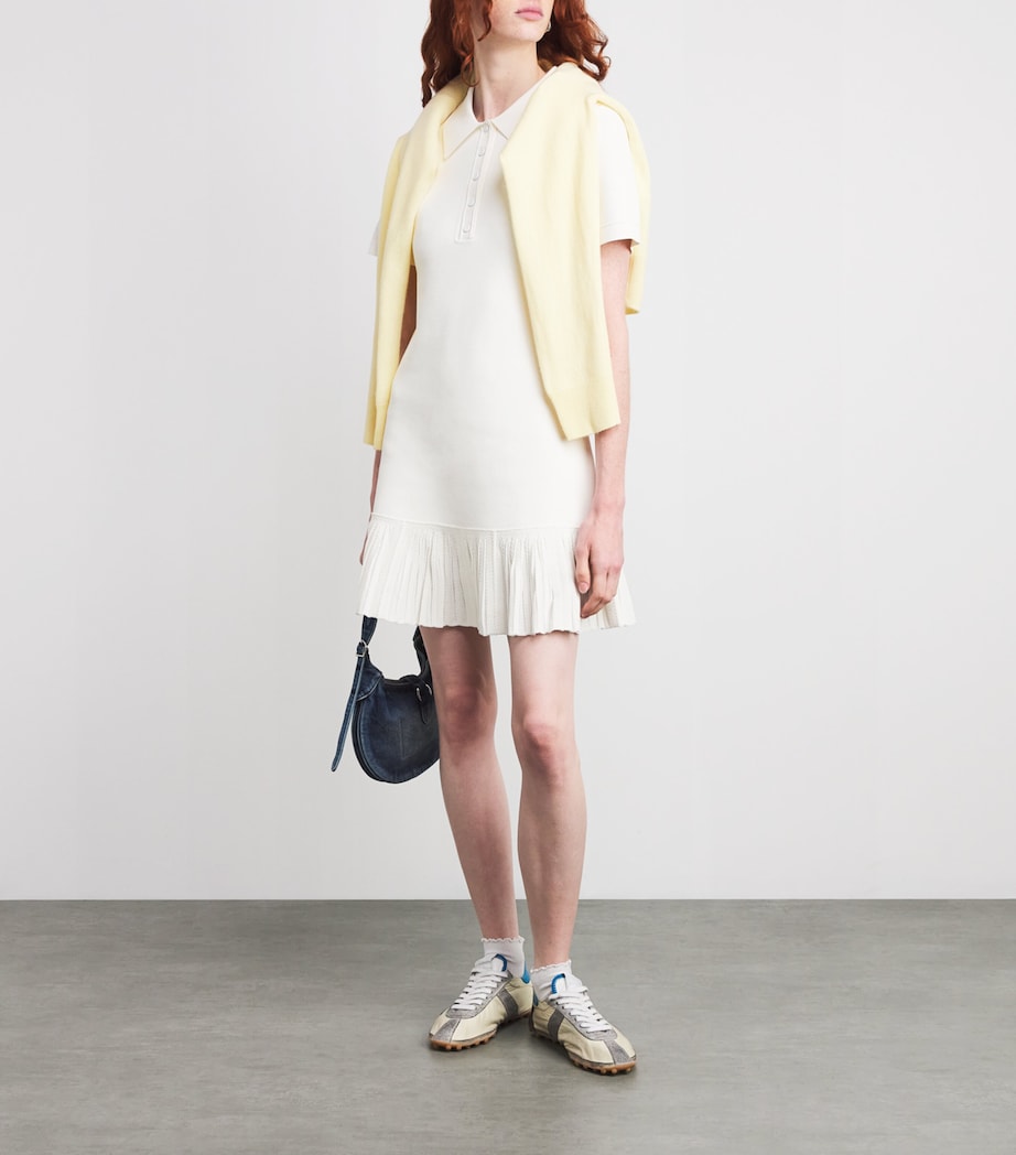 Knitted Polo Mini Dress ECRU Image 2