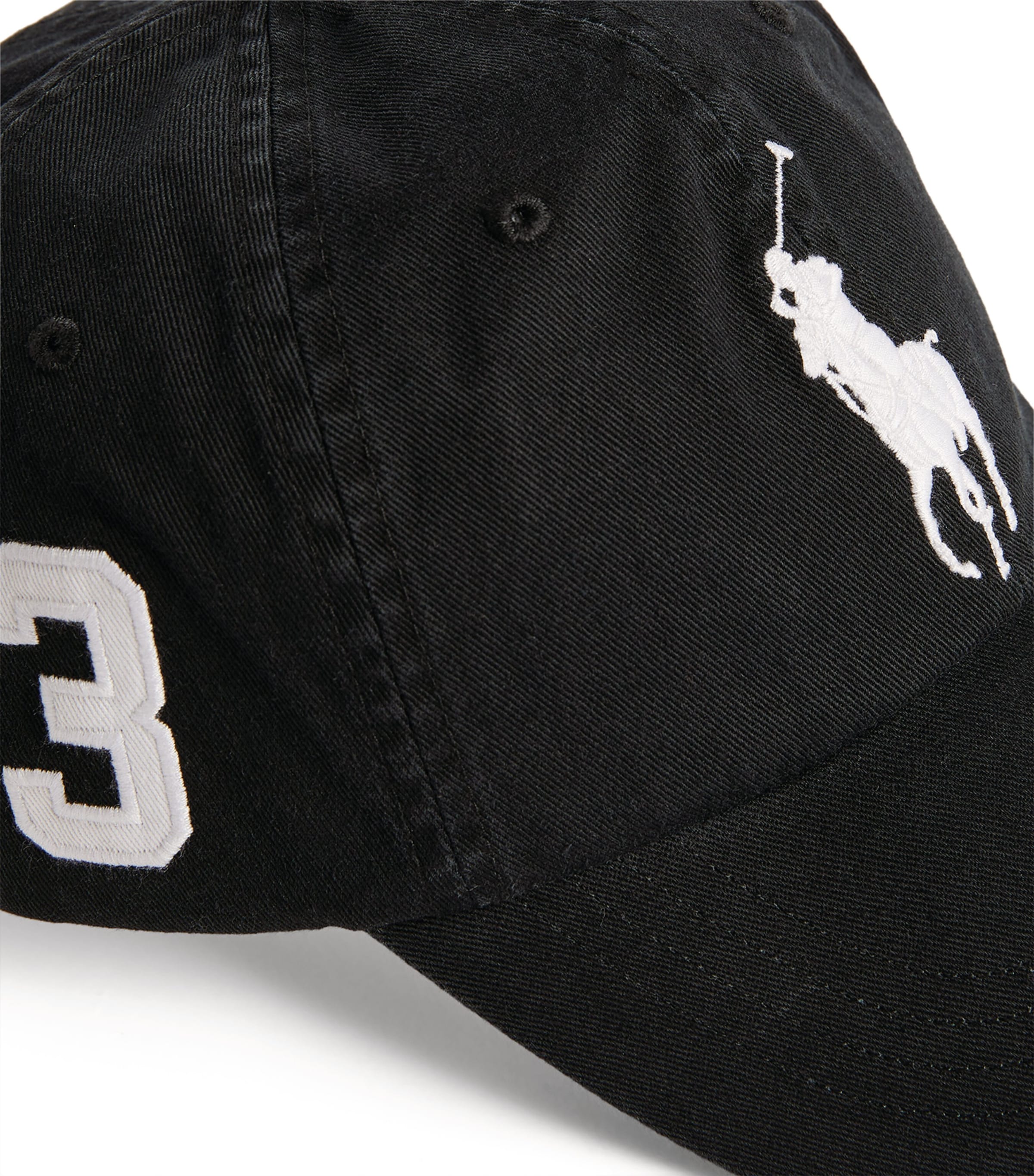 Polo Ralph Lauren Cotton Big Polo Pony Cap Black Image 5