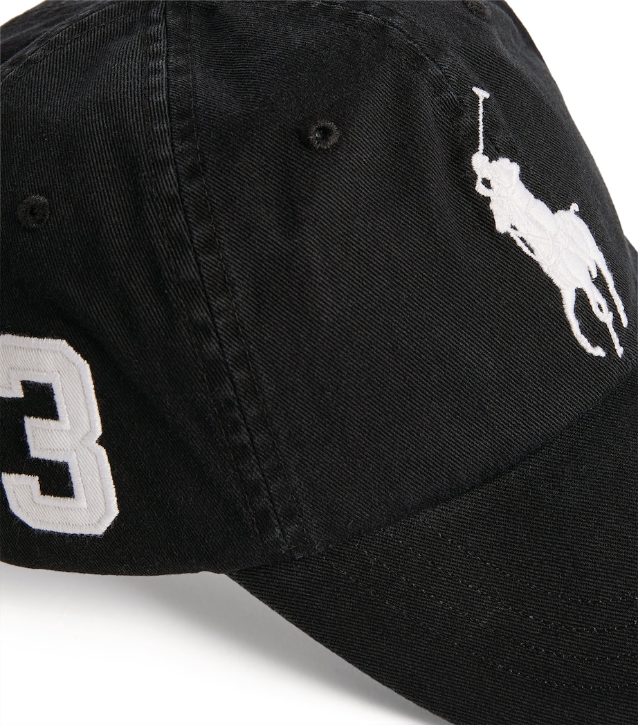 Polo Ralph Lauren Cotton Big Polo Pony Cap Black Image 5
