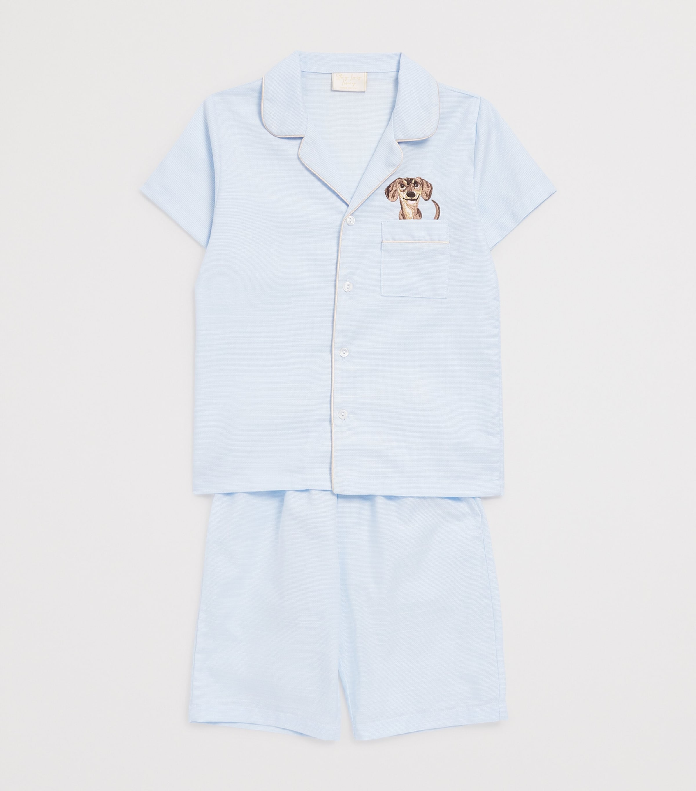Embroidered Dog Pyjama Set (3-14 Years) V.UNICA Image 3