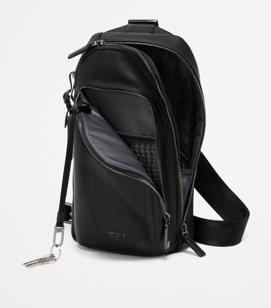 Leather Harrison Cross-Body Bag BLACK BOMBE LEATHER Image 4