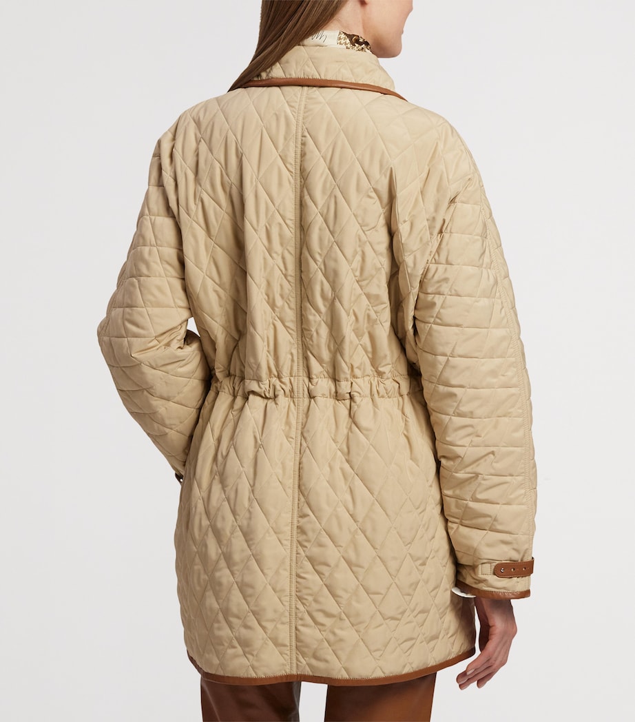 Quilted Drawcord-Waist Jacket LIGHT TAN Image 9