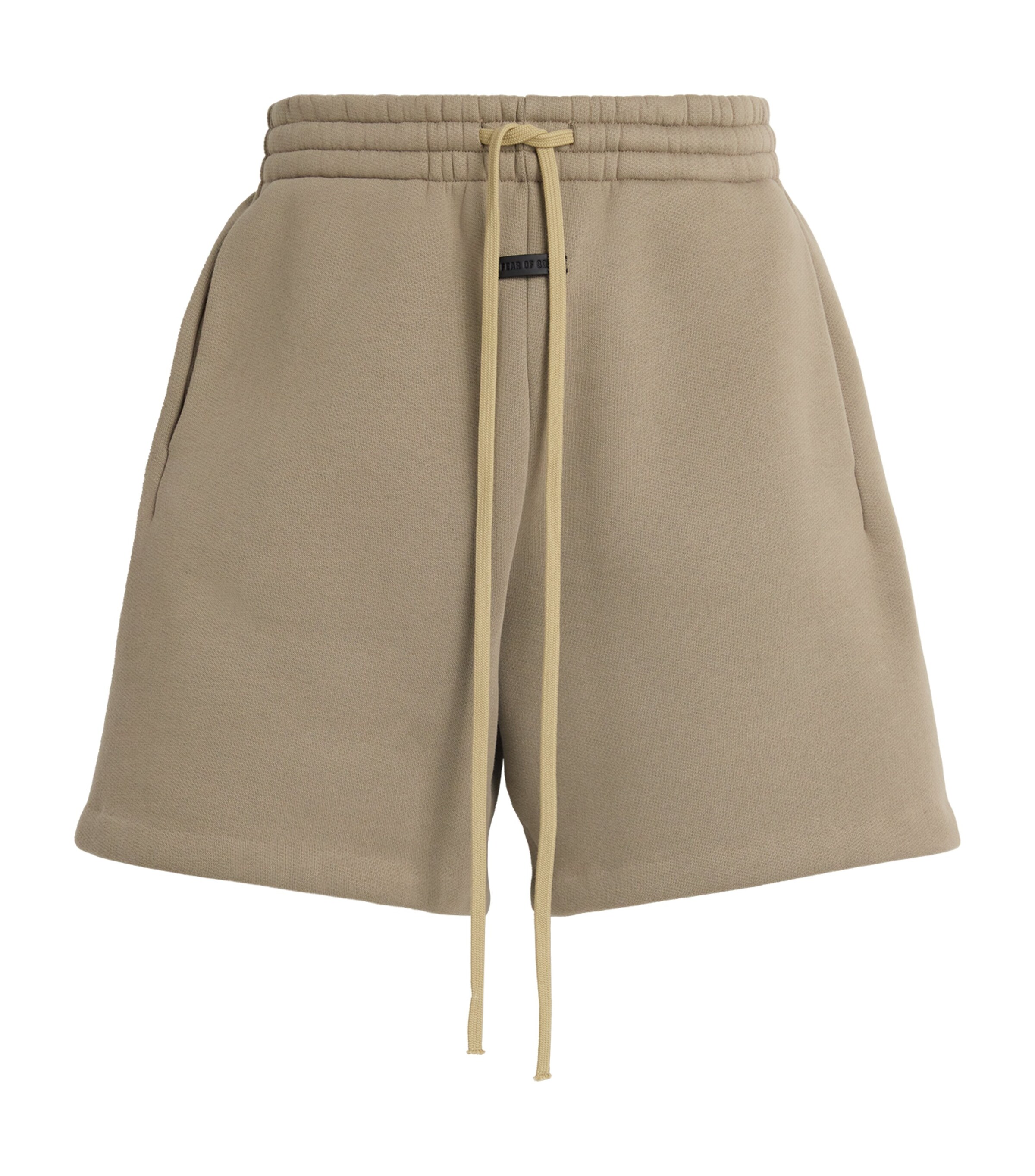 Fear Of God Mens Cotton-Blend Fleece Sweatshorts Dusty Beige Image 1