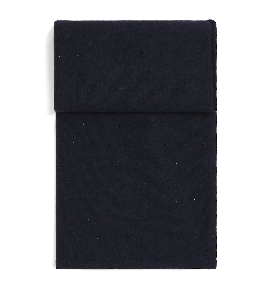 William Sharp Cashmere Crystal-Embellished Scarf Midnight Image 1