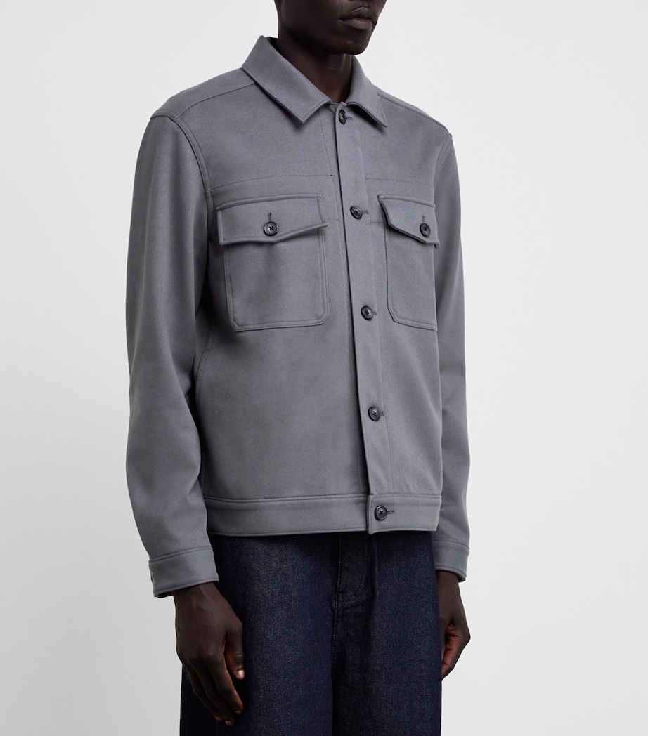 PAIGE Mens Twill Alfred Jacket Weathered Blue Multi Image 3