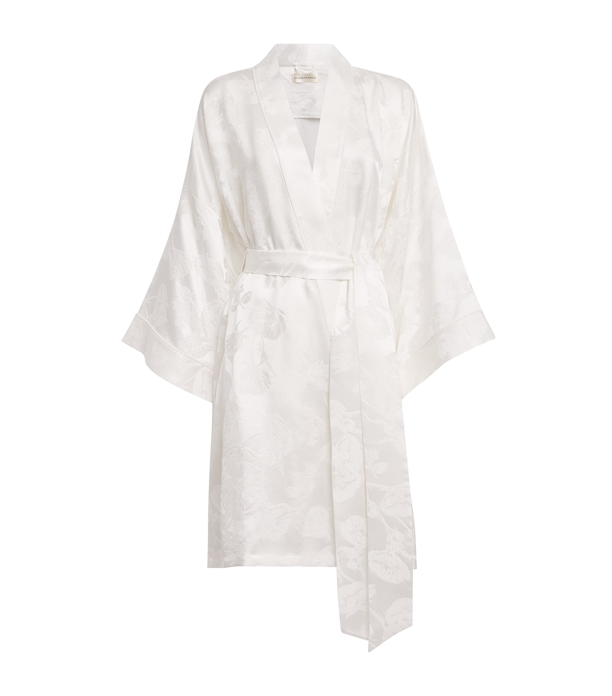 Olivia von Halle Silk Jacquard Mimi Robe Liliana