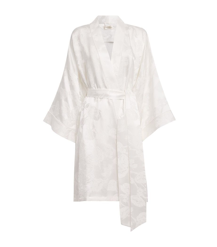 Olivia von Halle Womens Silk Jacquard Mimi Robe Liliana Image 1