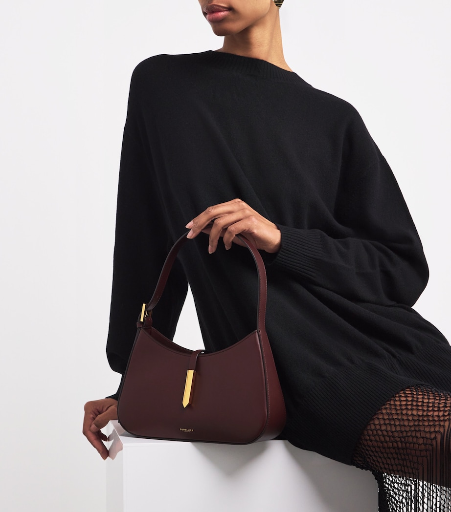 Demellier Leather Tokyo Shoulder Bag Burgundy Image 2