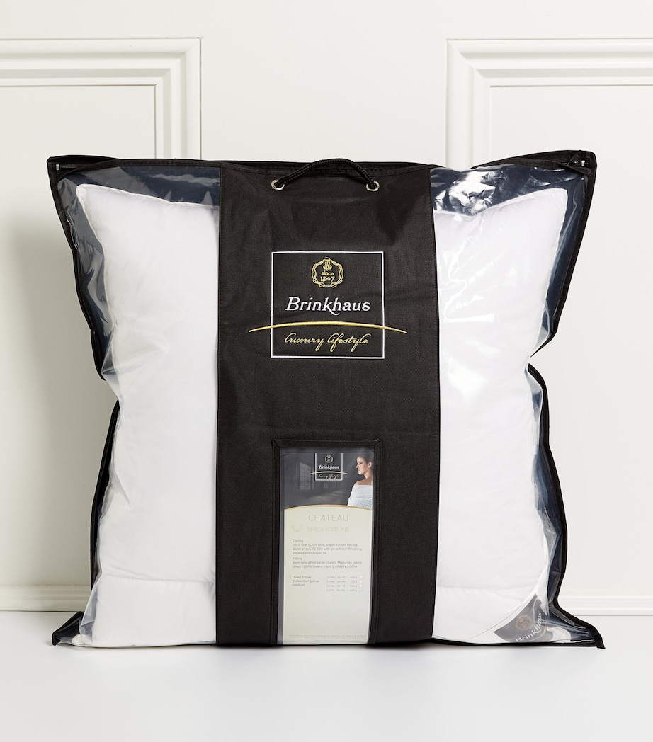 Medium 100% Canadian Goose Down Chateau Pillow (65cm x 65cm) WHITE Image 2