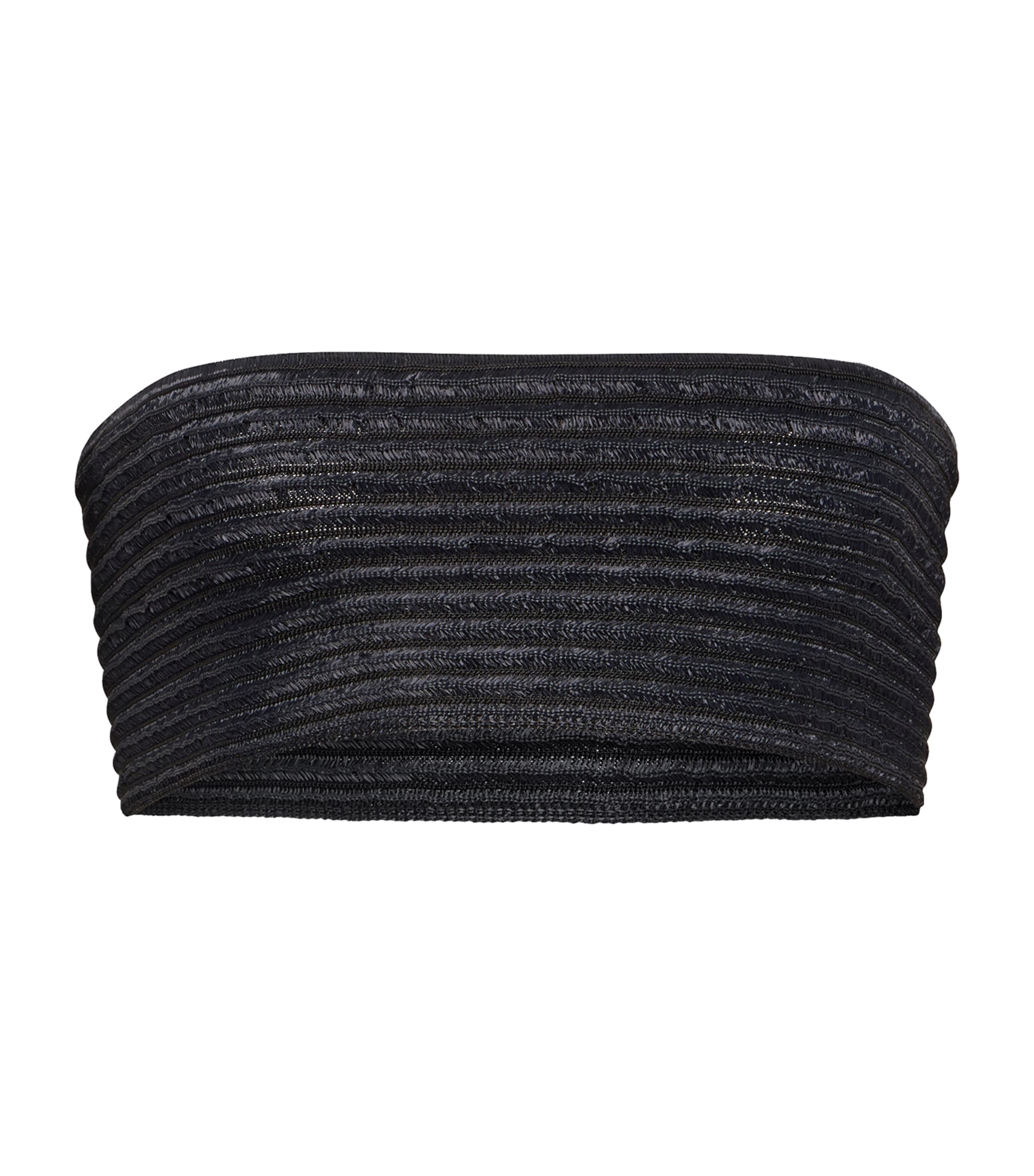 Alaïa Knitted Bandeau Top In Black