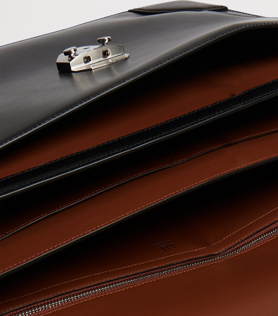 Calfskin Eltham Lock Document Case 001BLACK Image 7
