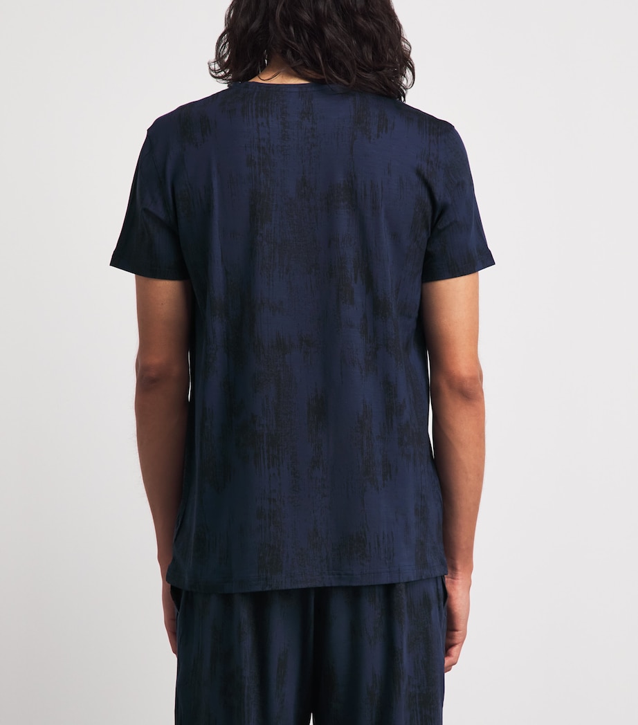 Derek Rose Mens Printed London T-Shirt Nav Image 5